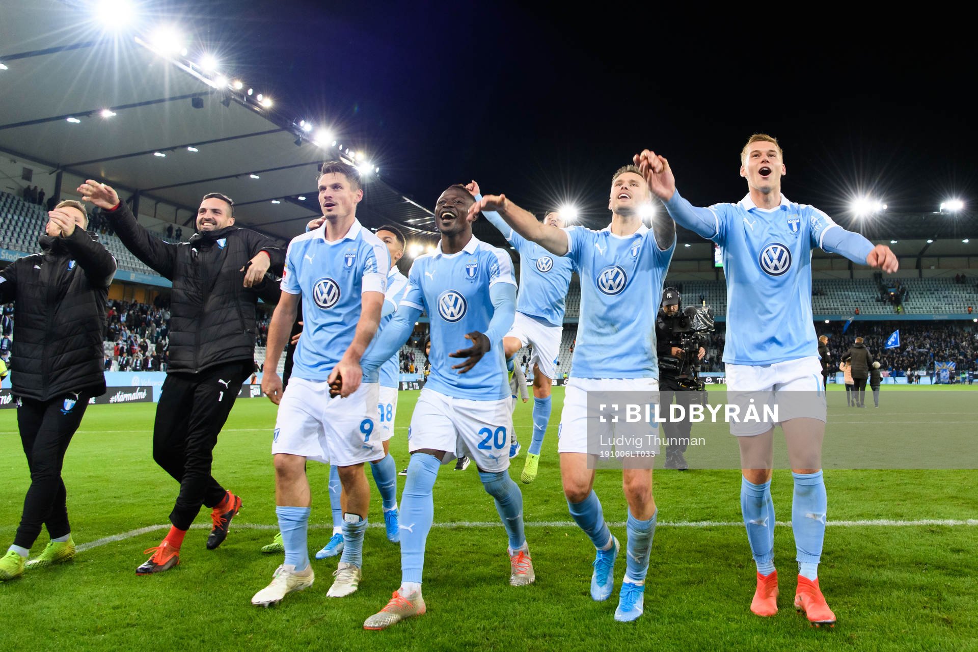 Malmö FFs spelare jublar