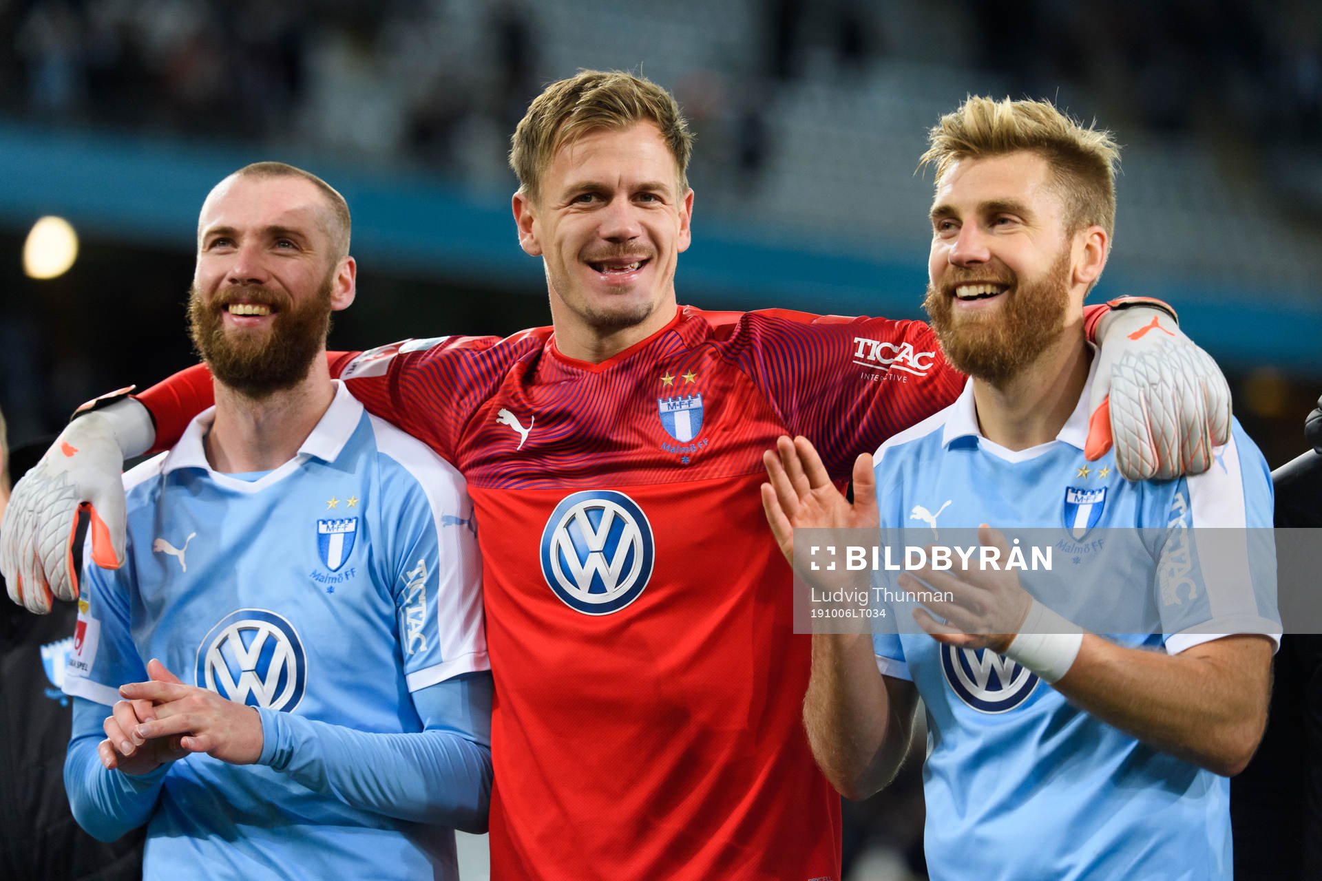 Malmö FFs Jo Inge Berget, Johan Dahlin och Rasmus