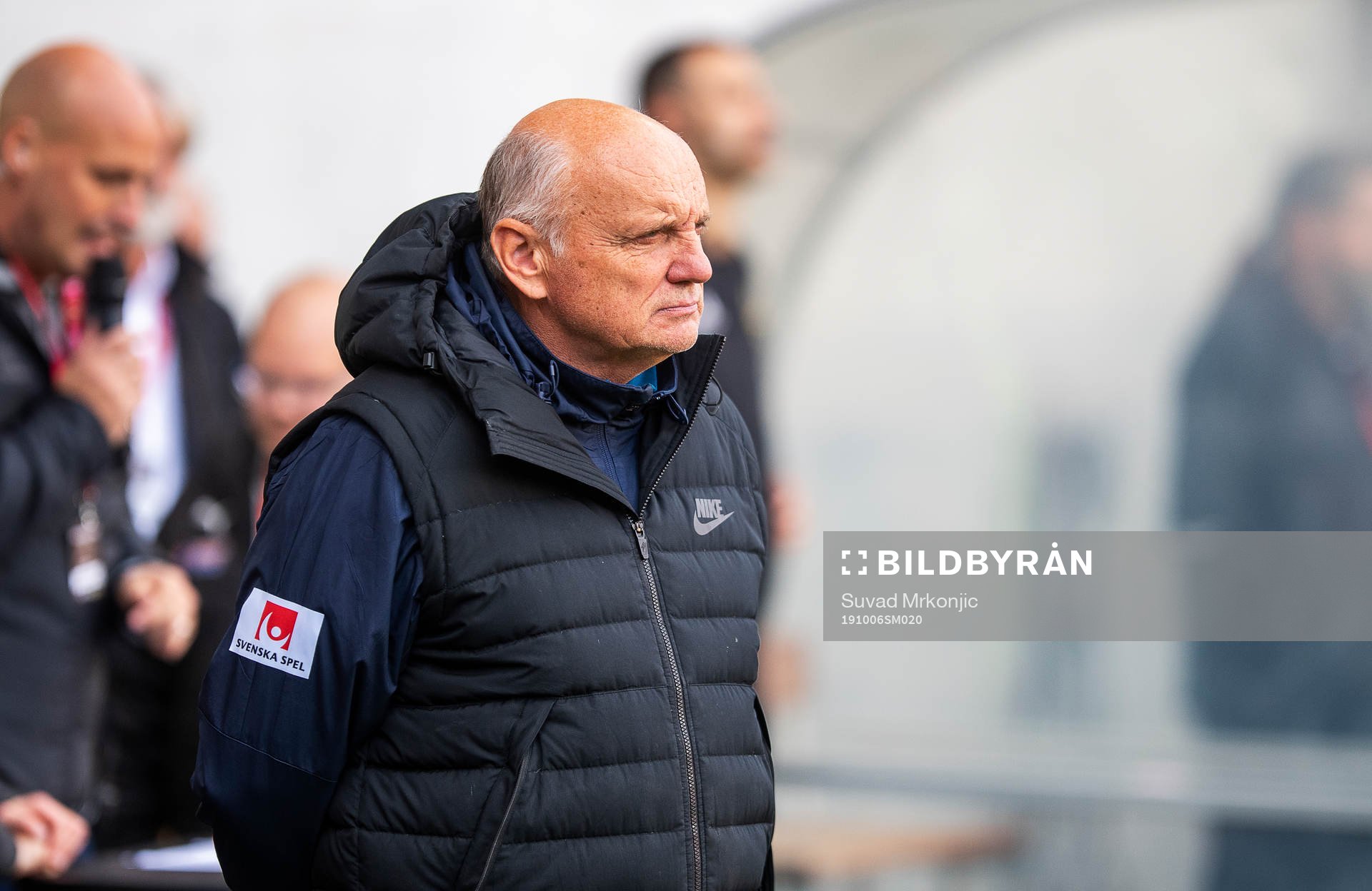 AFC Eskilstunas tränare Saulius Sirmelis under fotbollsmatchen i Allsvenskan mellan Kalmar och AFC Eskilstuna den 6 oktober 2019 i Kalmar.
