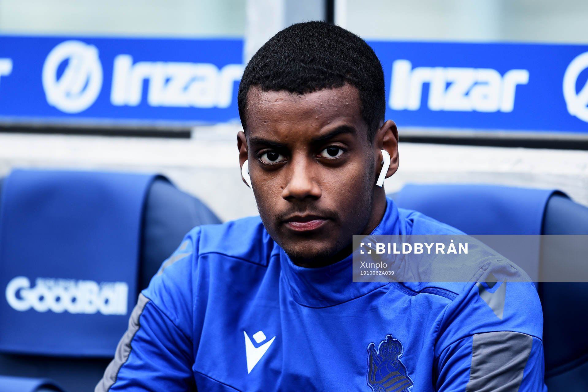 Alexander Isak of Real Sociedad looks