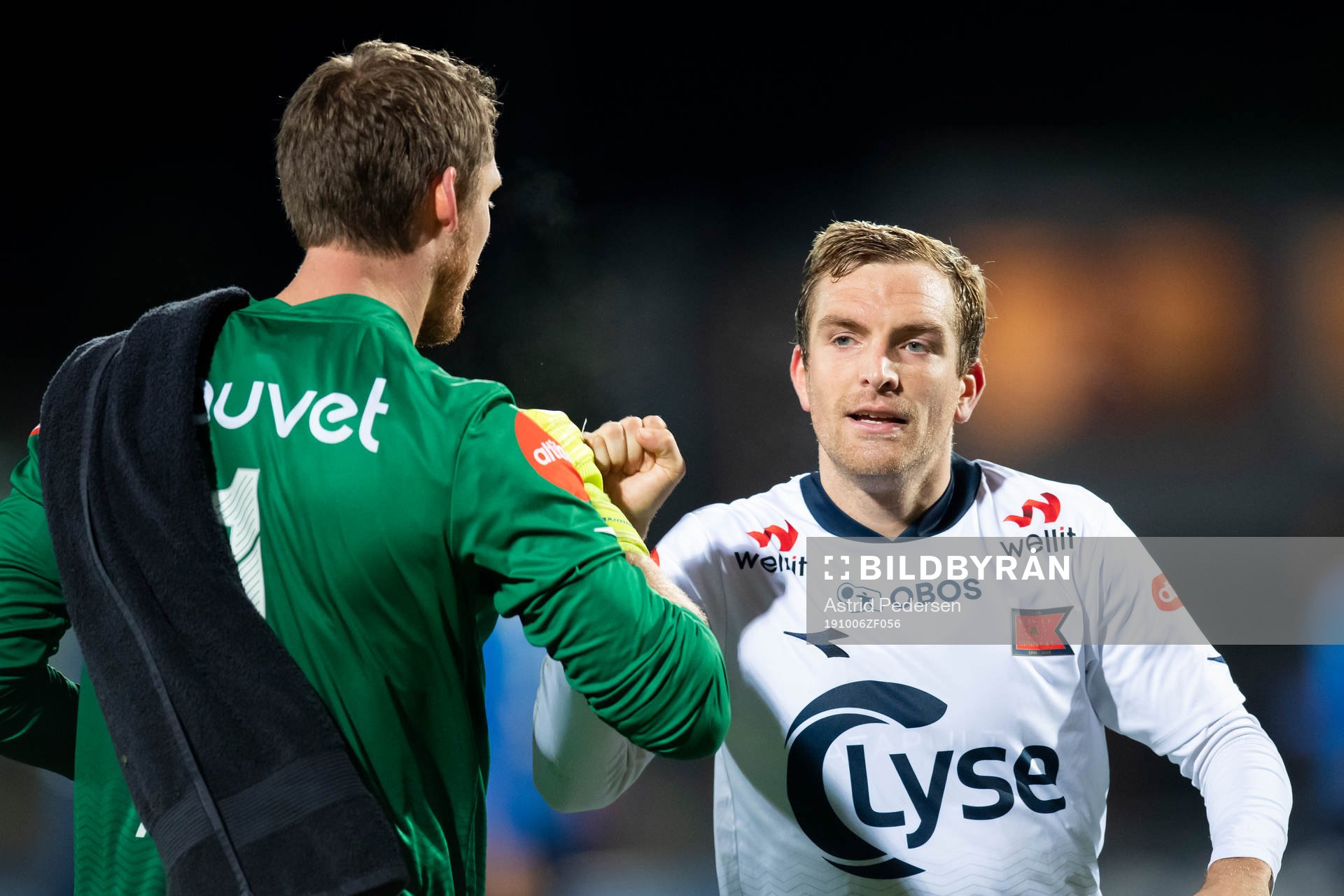 Goalkeeper Iven Austbø and Kristoffer Løkberg of Viking