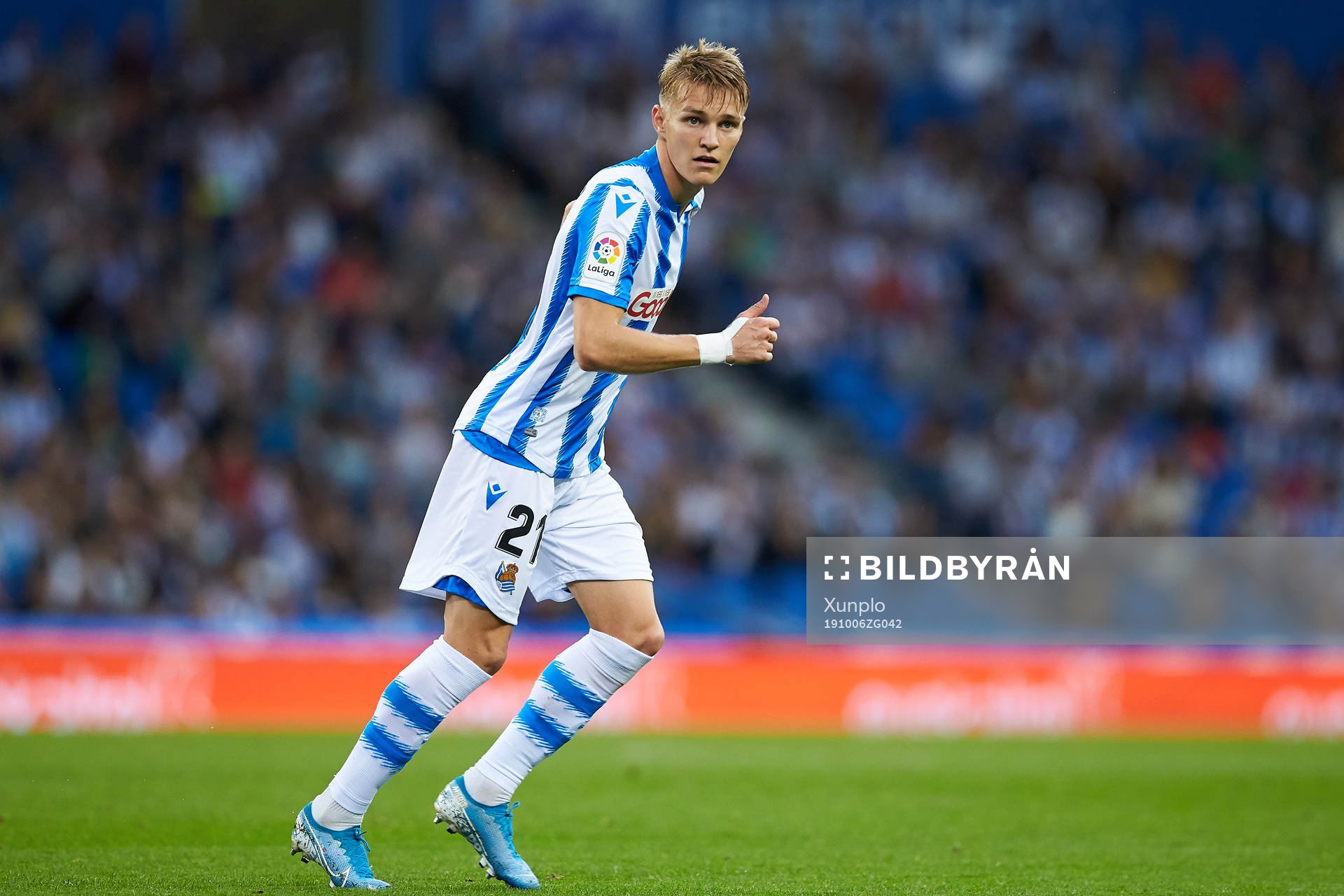 Martin Ødegaard of Real Sociedad react of Getafe CF