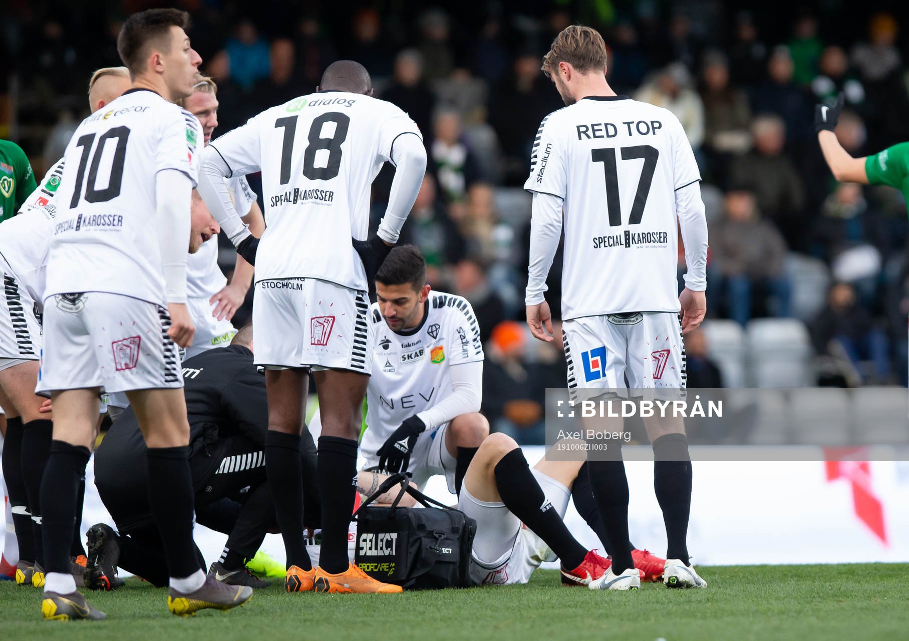 GAIS Henrique Moura Perillo ligger skadad