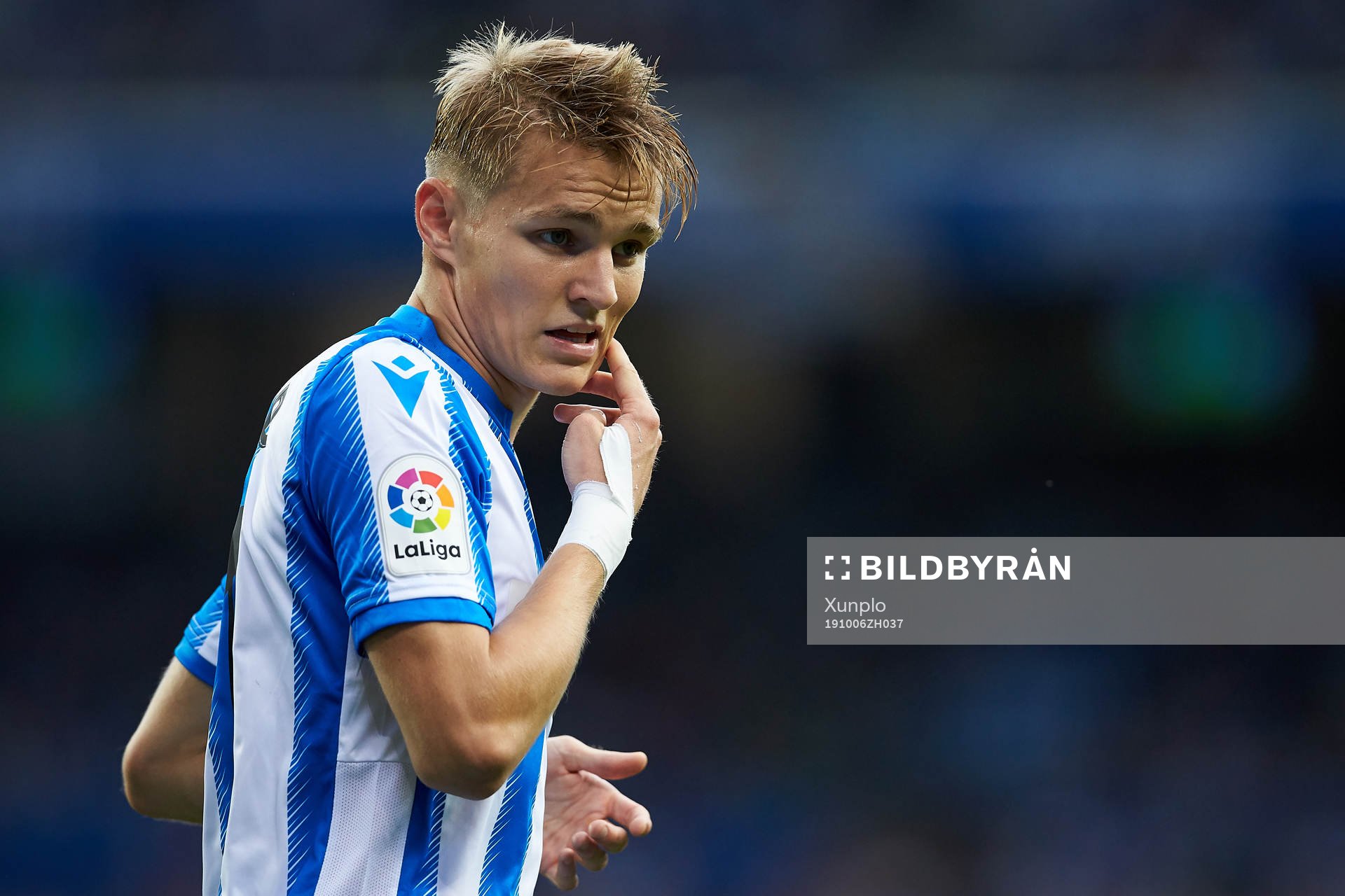 Martin Ødegaard of Real Sociedad react of Getafe CF
