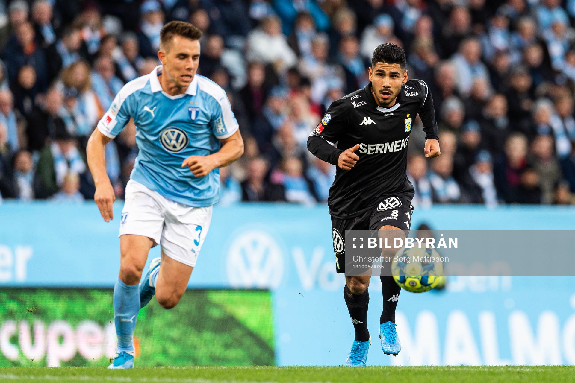 Malmö FFs Jonas Knudsen och IFK Göteborgs Hosam Aiesh