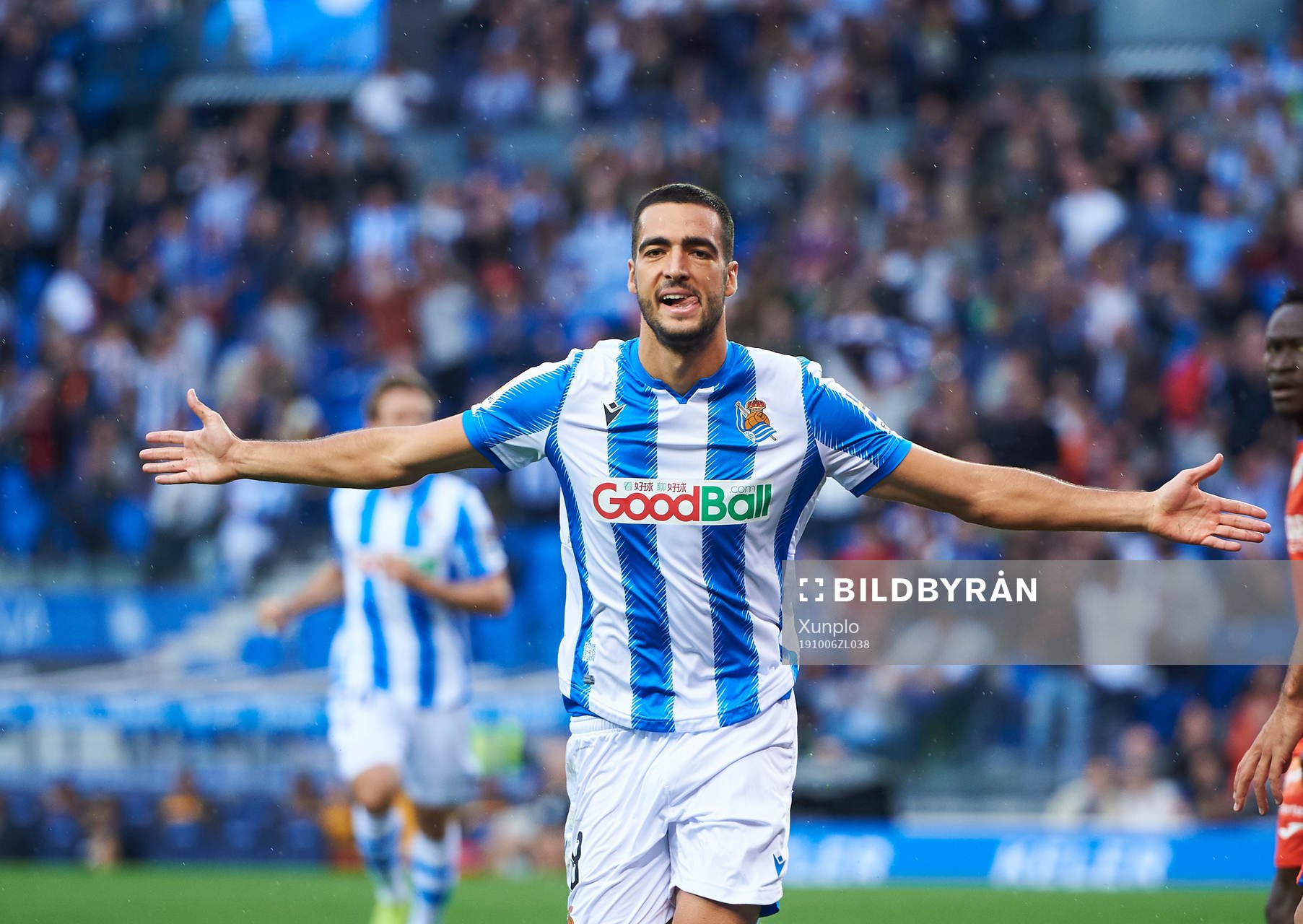 Mikel Merino of Real Sociedad celebrates