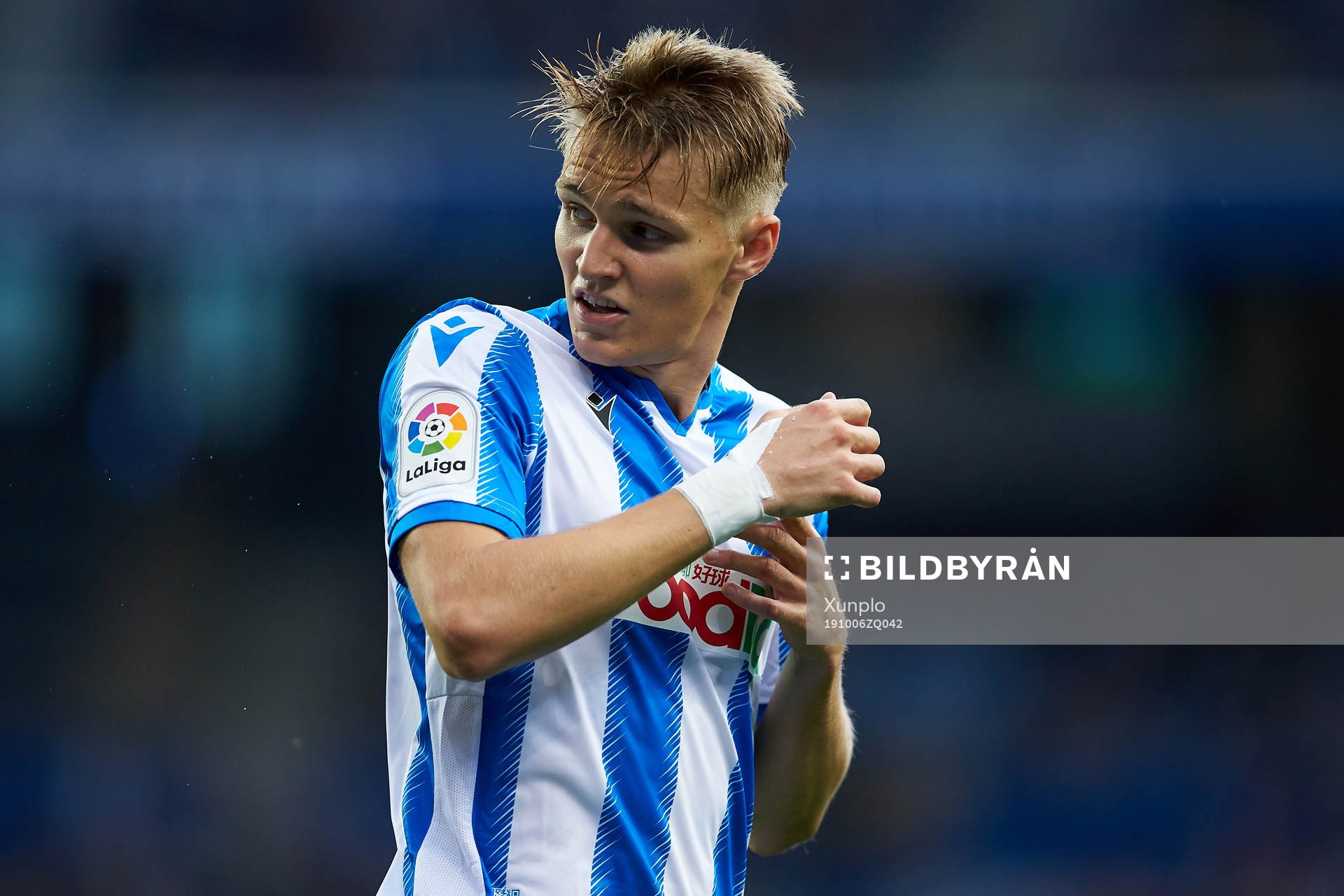 Martin Ødegaard of Real Sociedad react of Getafe CF