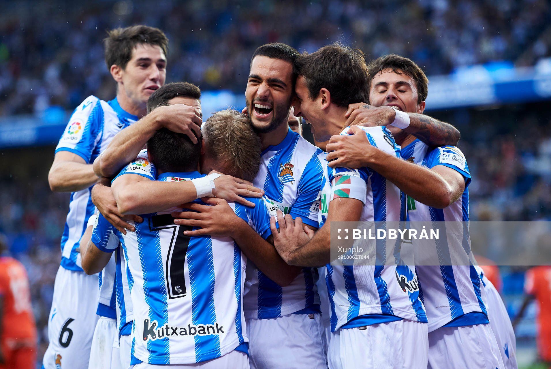 Mikel Merino of Real Sociedad celebrates