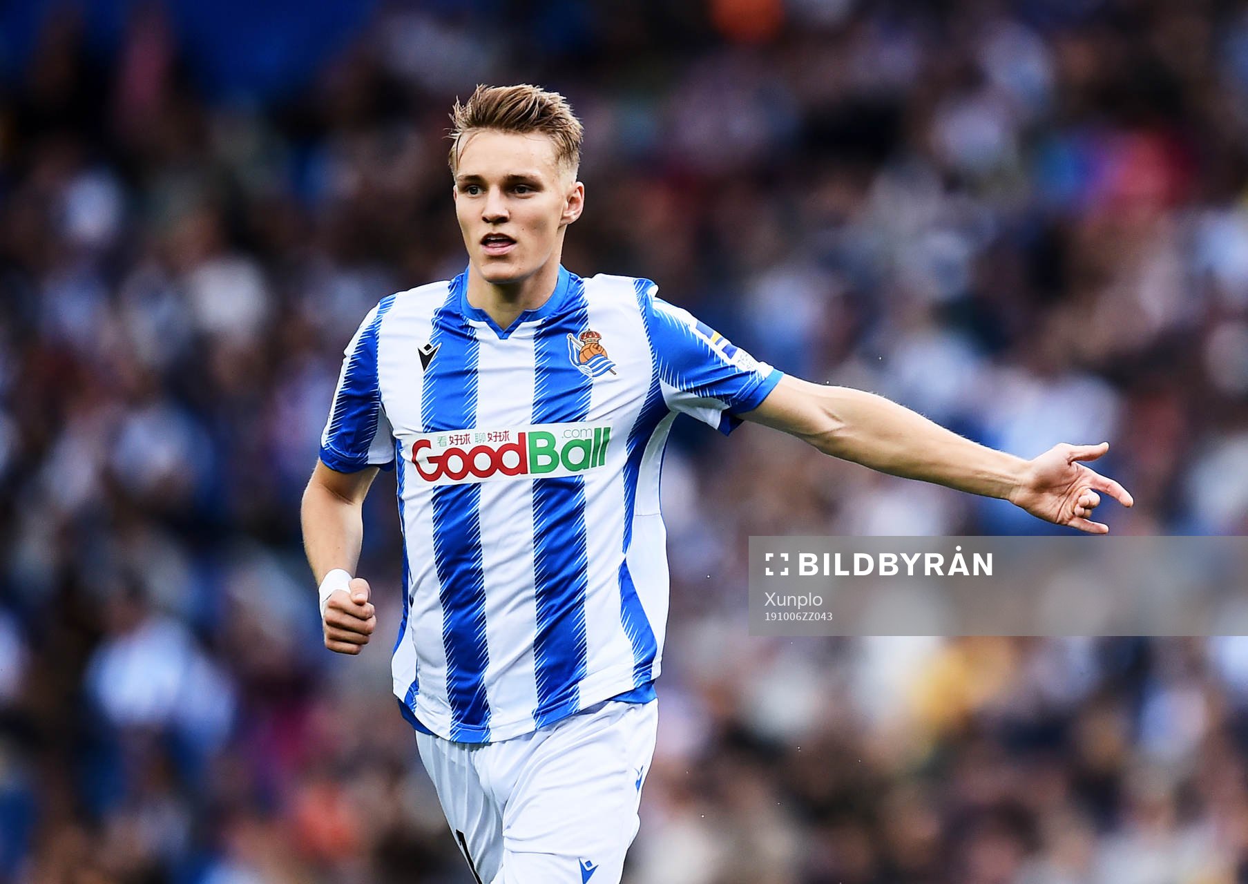 Martin Odegaard of Real Sociedad