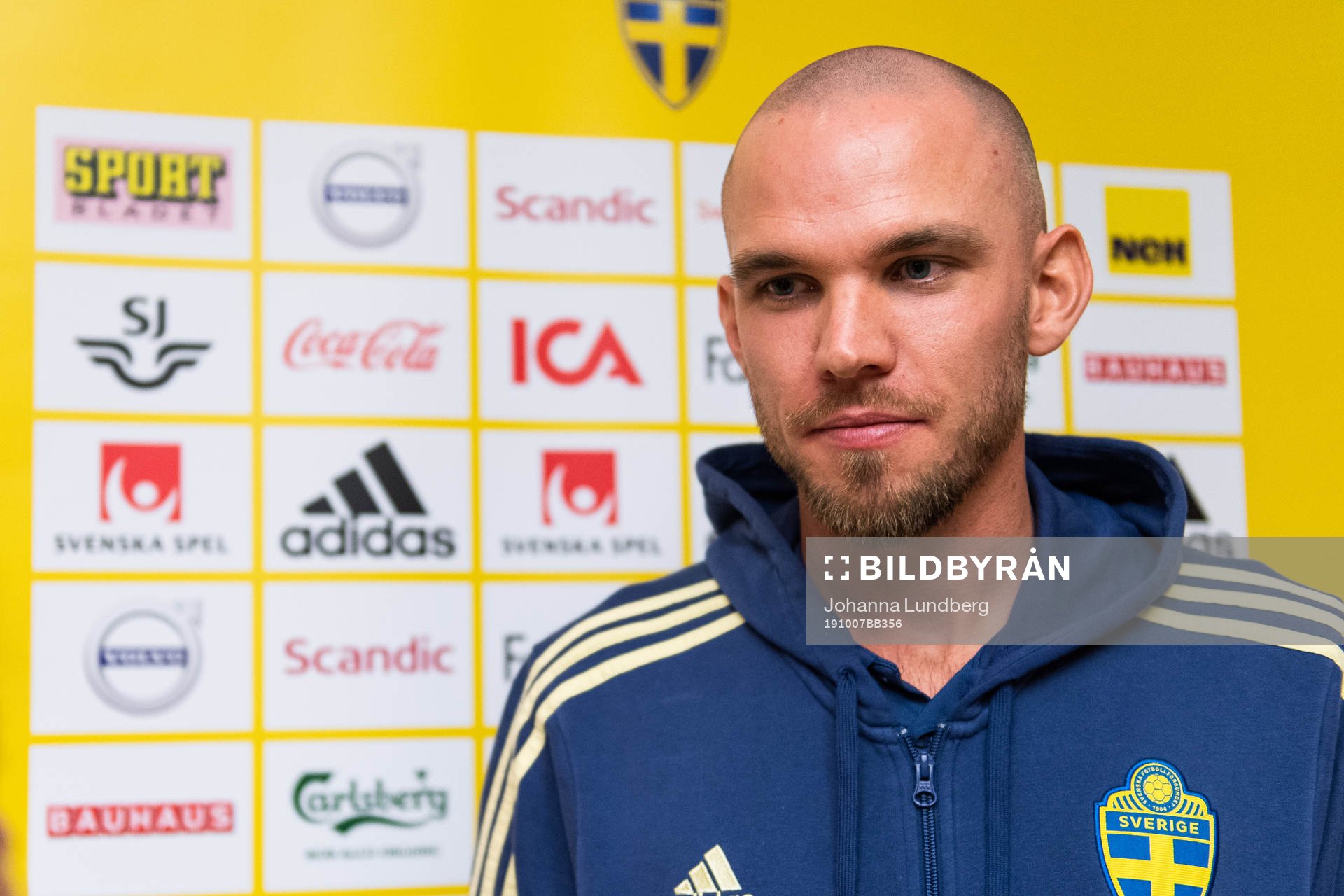 Marcus Danielson of the Swedish national football team