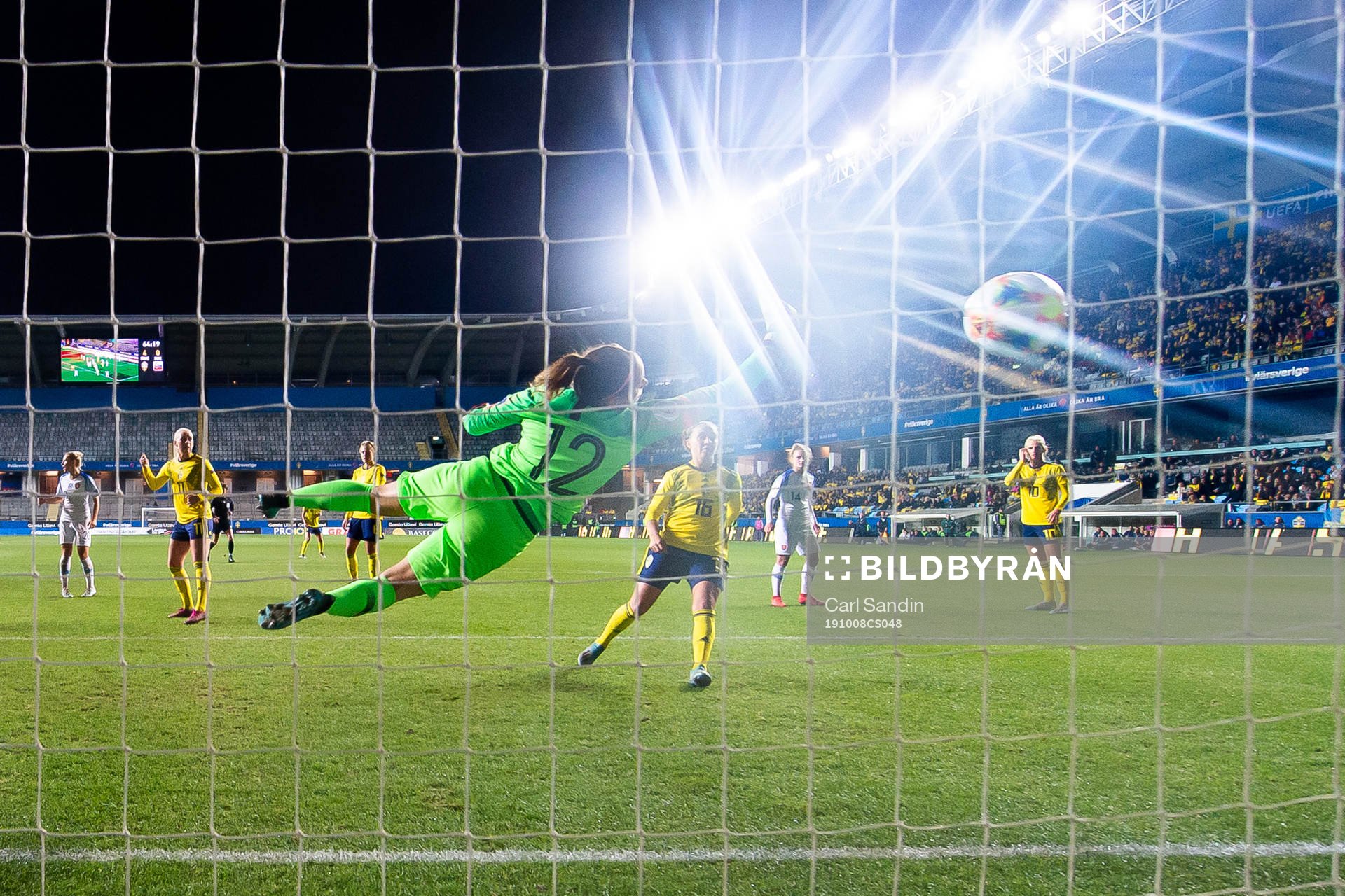 Stina Blackstenius of Sweden scores 5-0