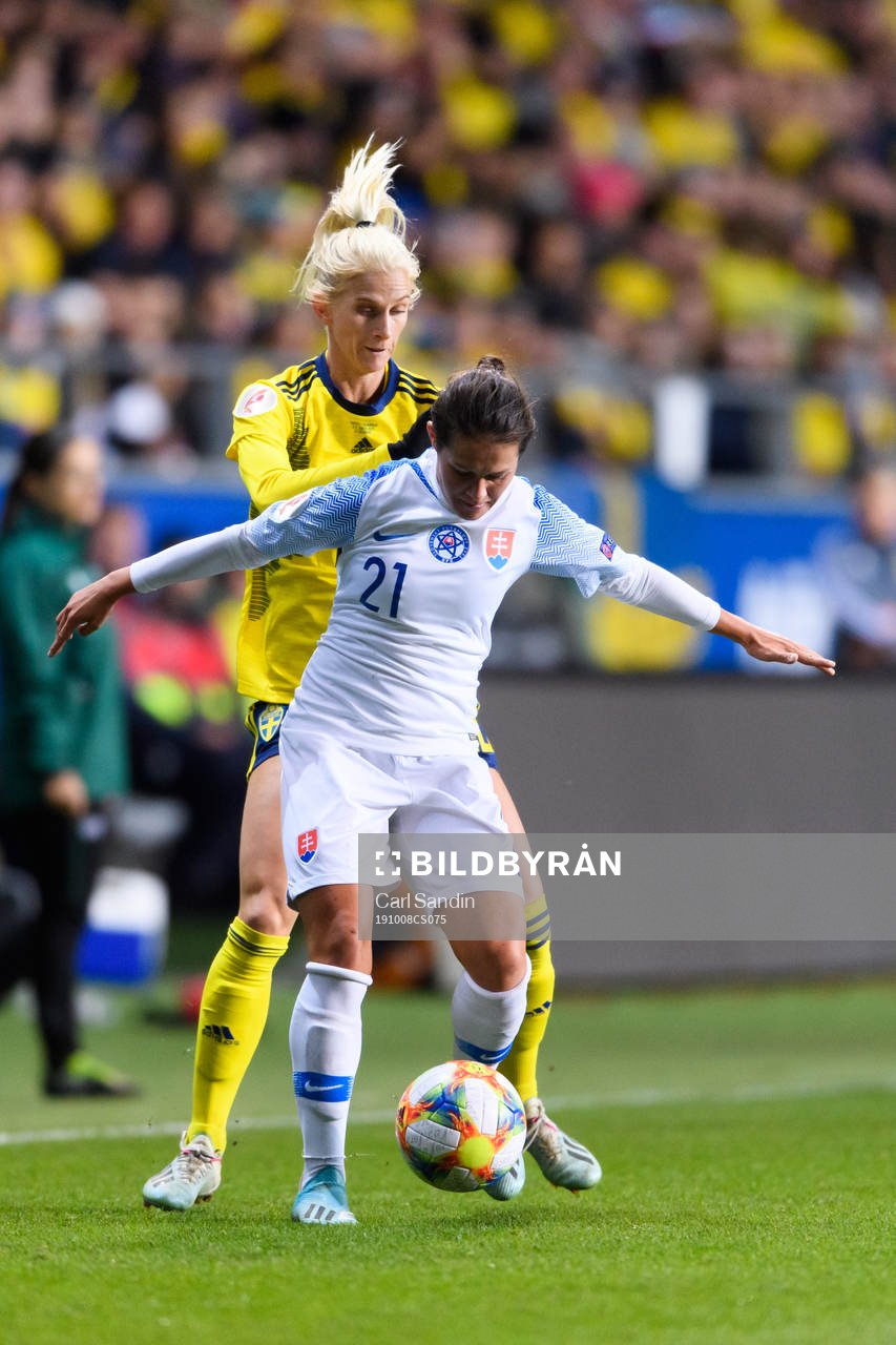 during the UEFA Women's Euro Qualifier football match