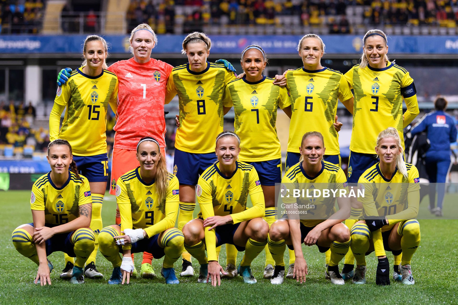 Nathalie Björn, goalkeeper Hedvig Lindahl, Lina Hurtig,
