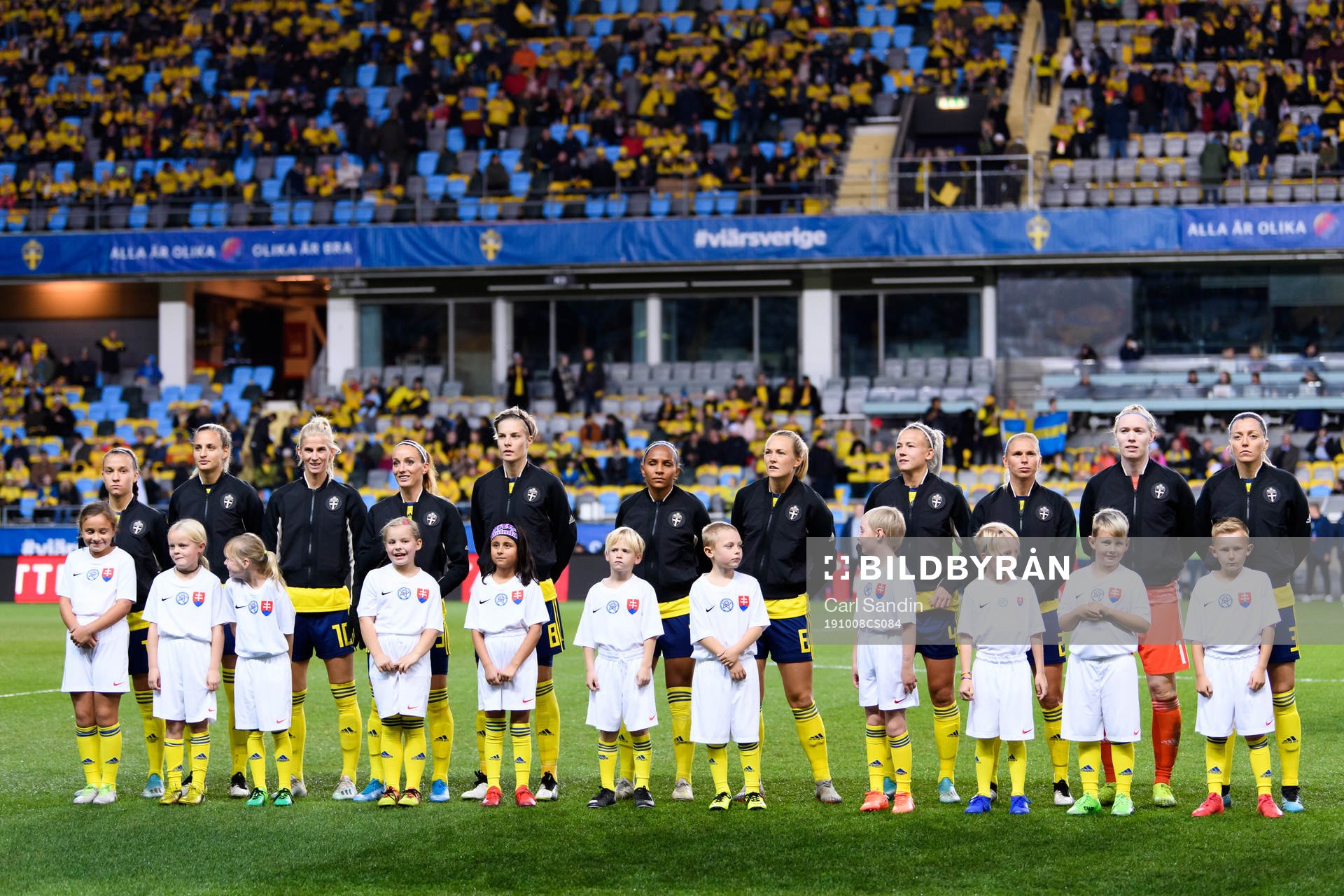 The players of Sweden at lineup