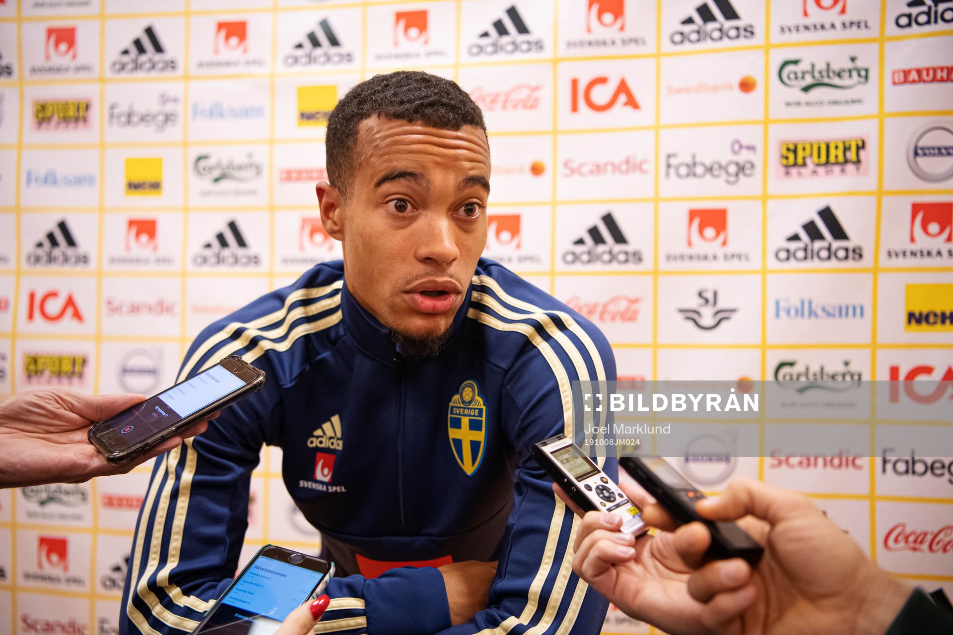 Robin Quaison of the Swedish national football team is