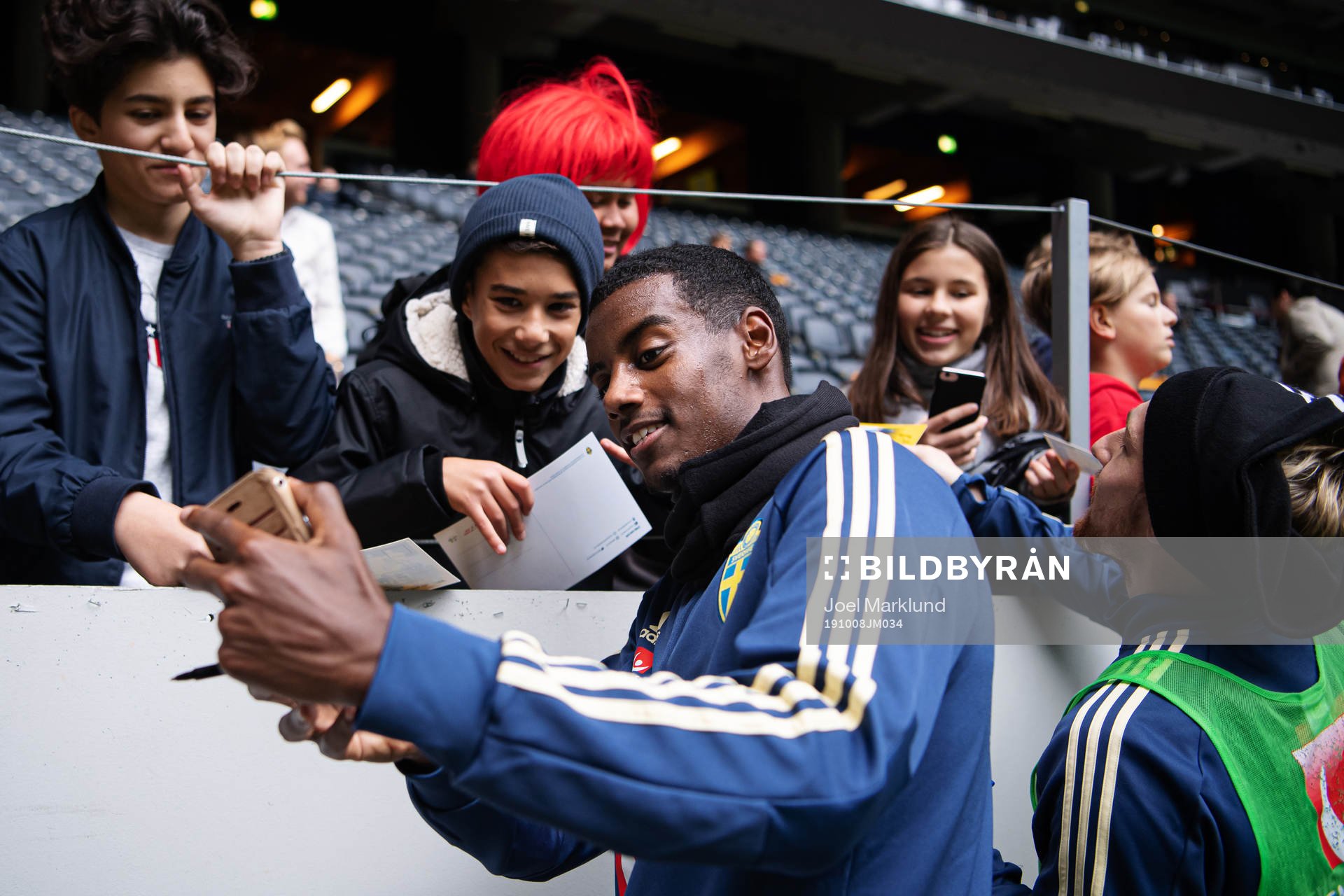 Alexander Isak of the Swedish national football team takes