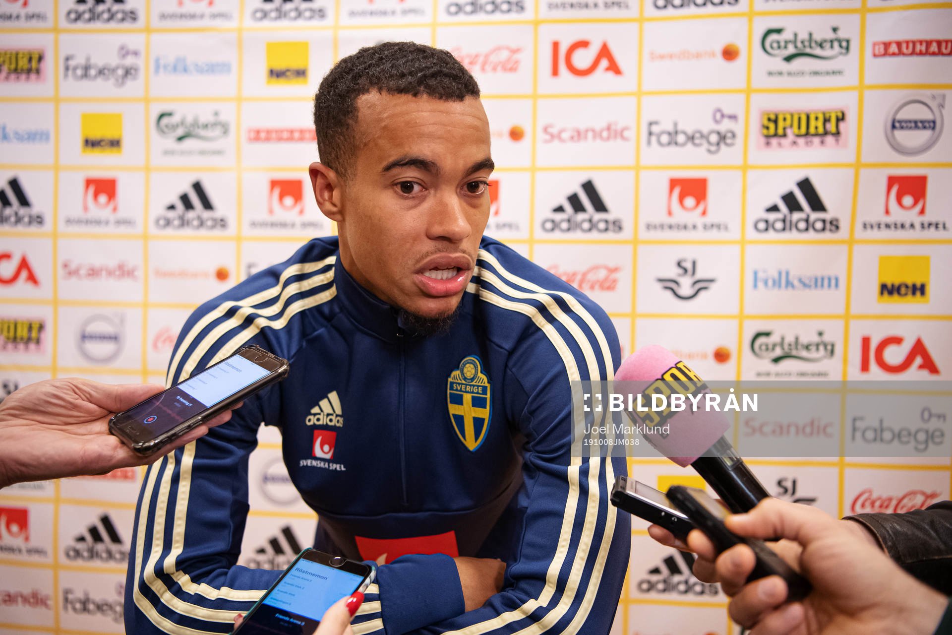 Robin Quaison of the Swedish national football team is