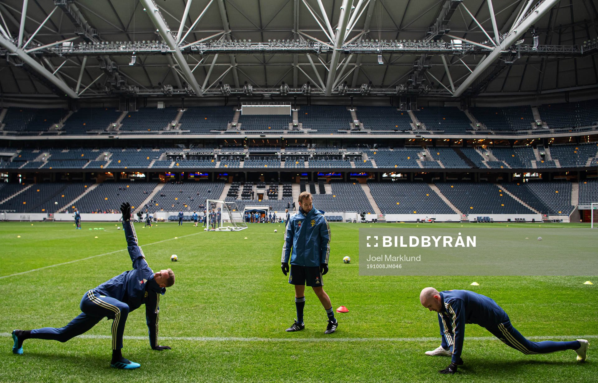 Robin Olsen and Marcus Danielson of the Swedish national