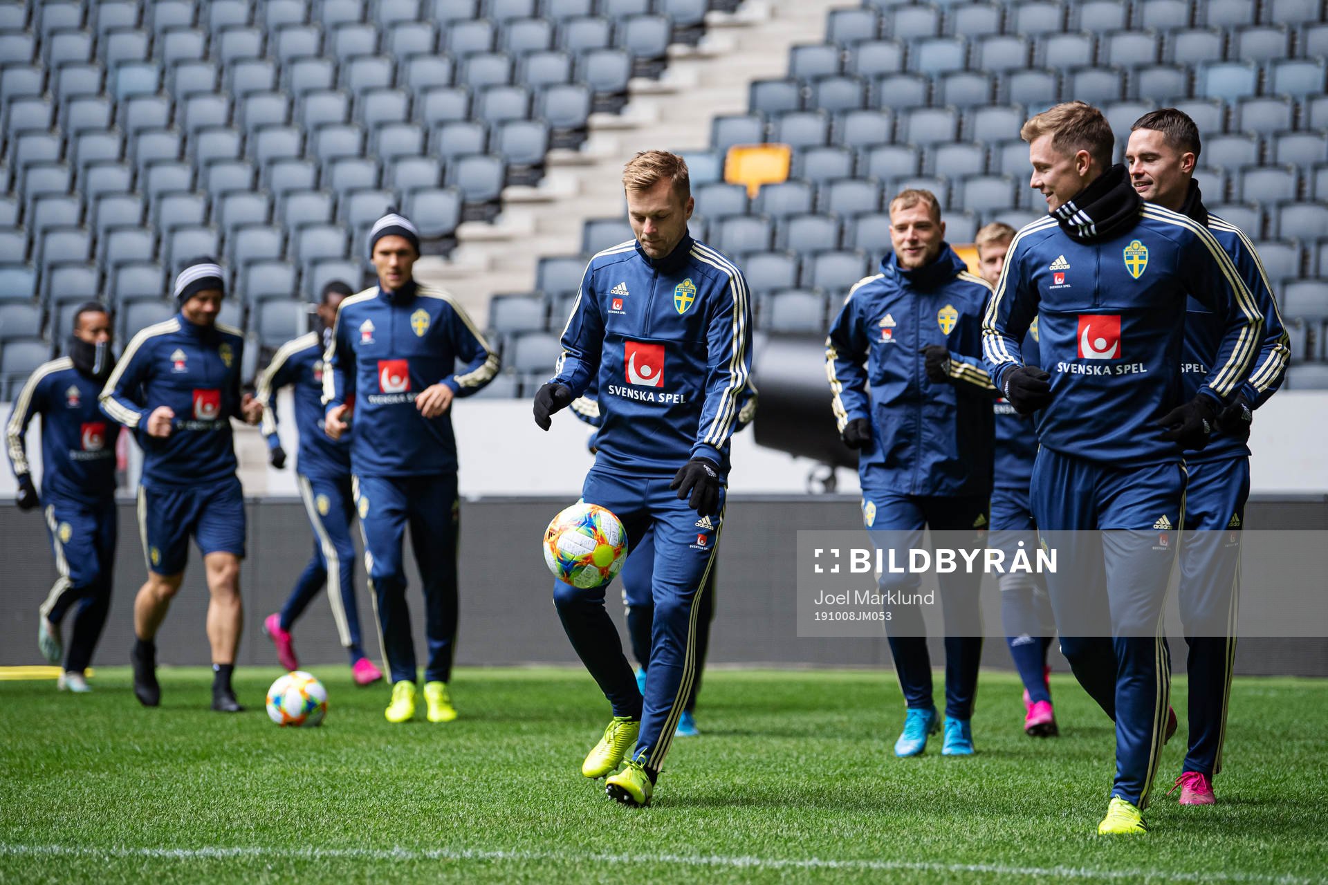 Sebastian Larsson and Emil Krafth of the Swedish national