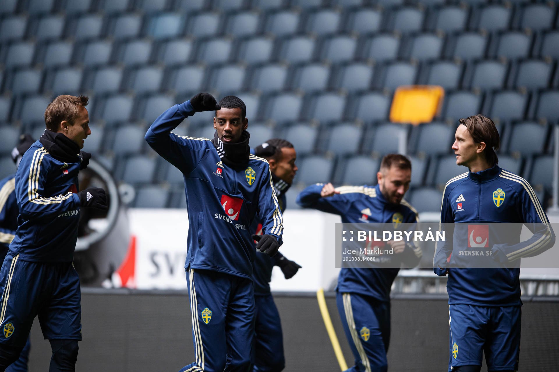 Pierre Bengtsson, Alexander Isak and Kristoffer Olsson of