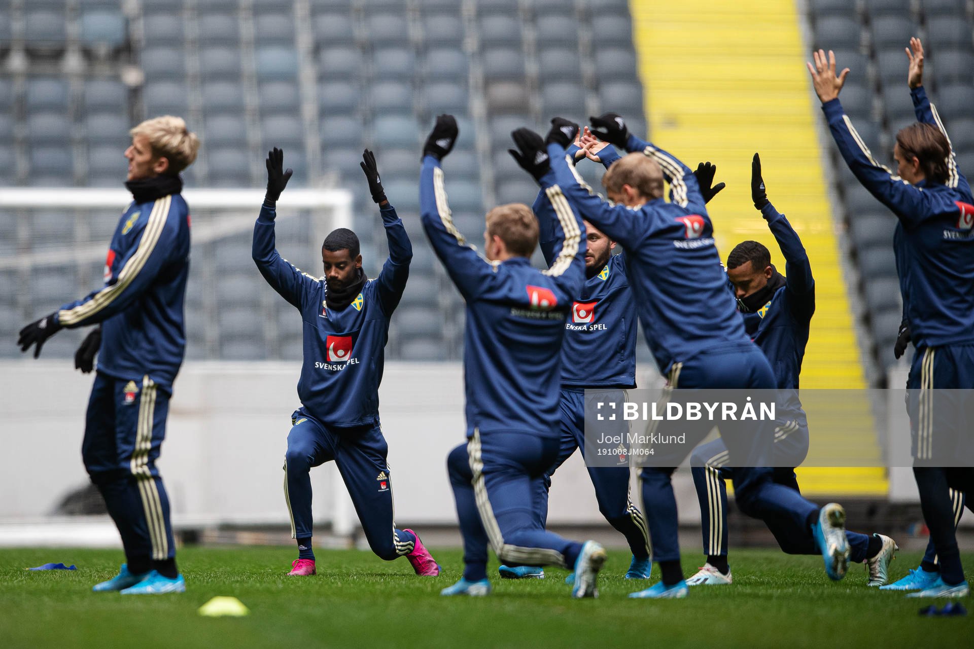 Alexander Isak, Muamer Tankovic and Robin Quaison of the
