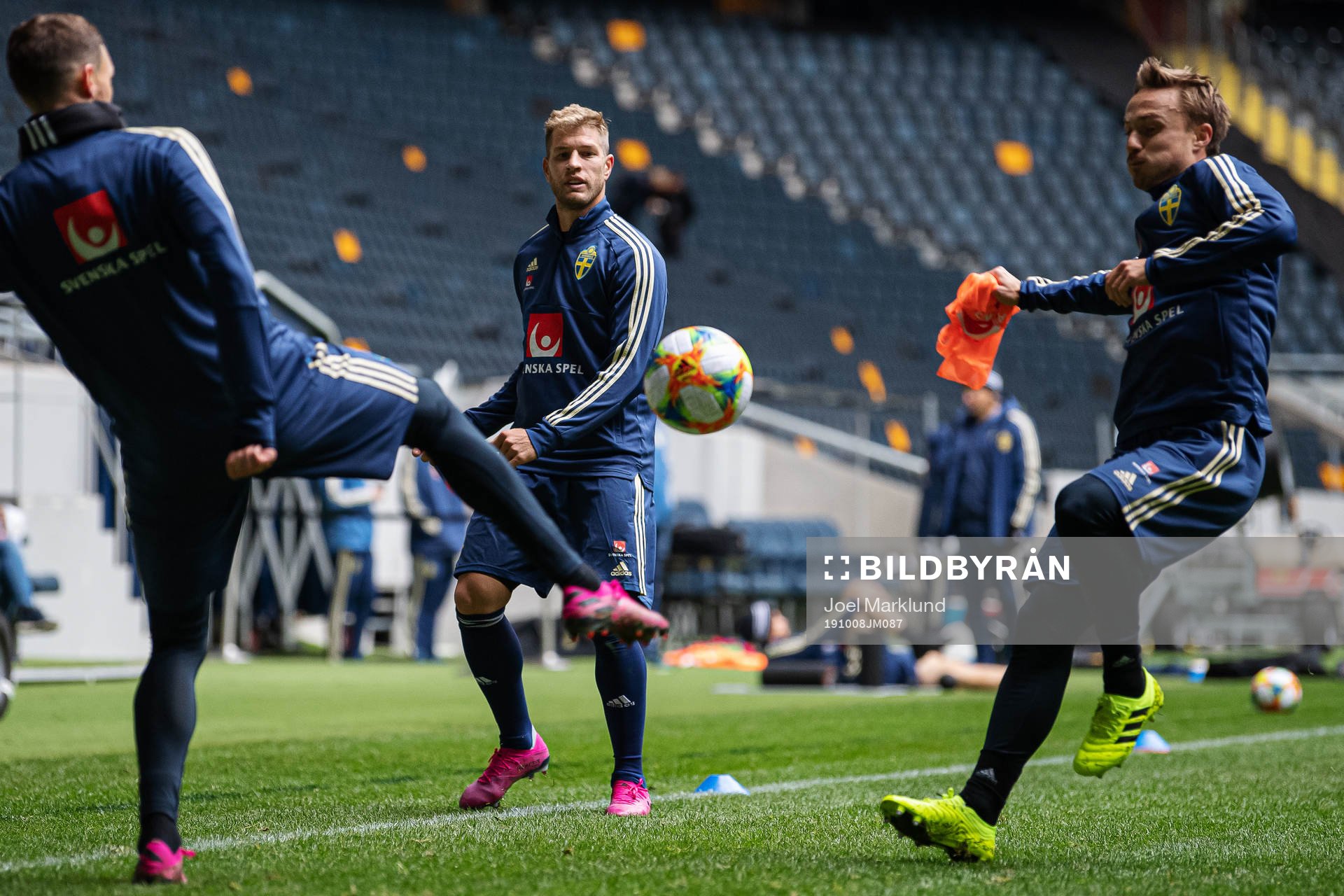 Marcus Berg, Riccardo Gagliolo and Pierre Bengtsson of the