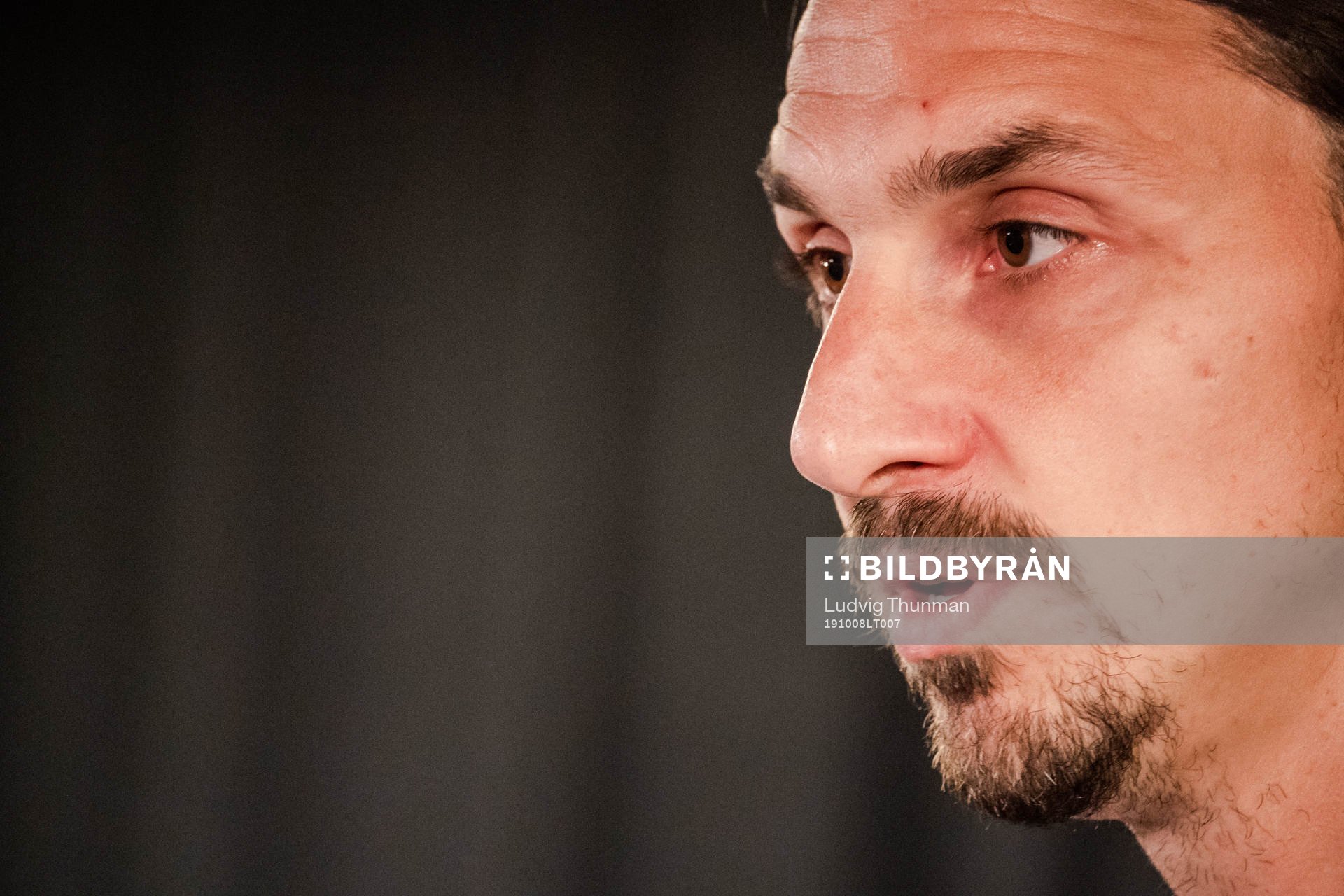 Zlatan Ibrahimovic at a press conference at the revealing