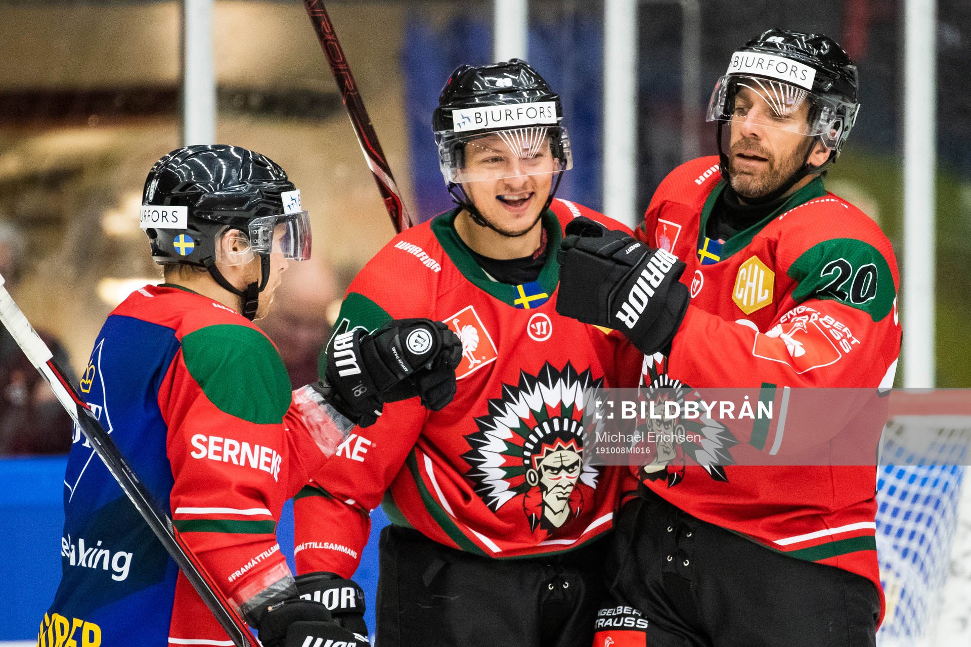Ryan Lasch and Rhett Rakshani celebrate with Joel Lundqvist