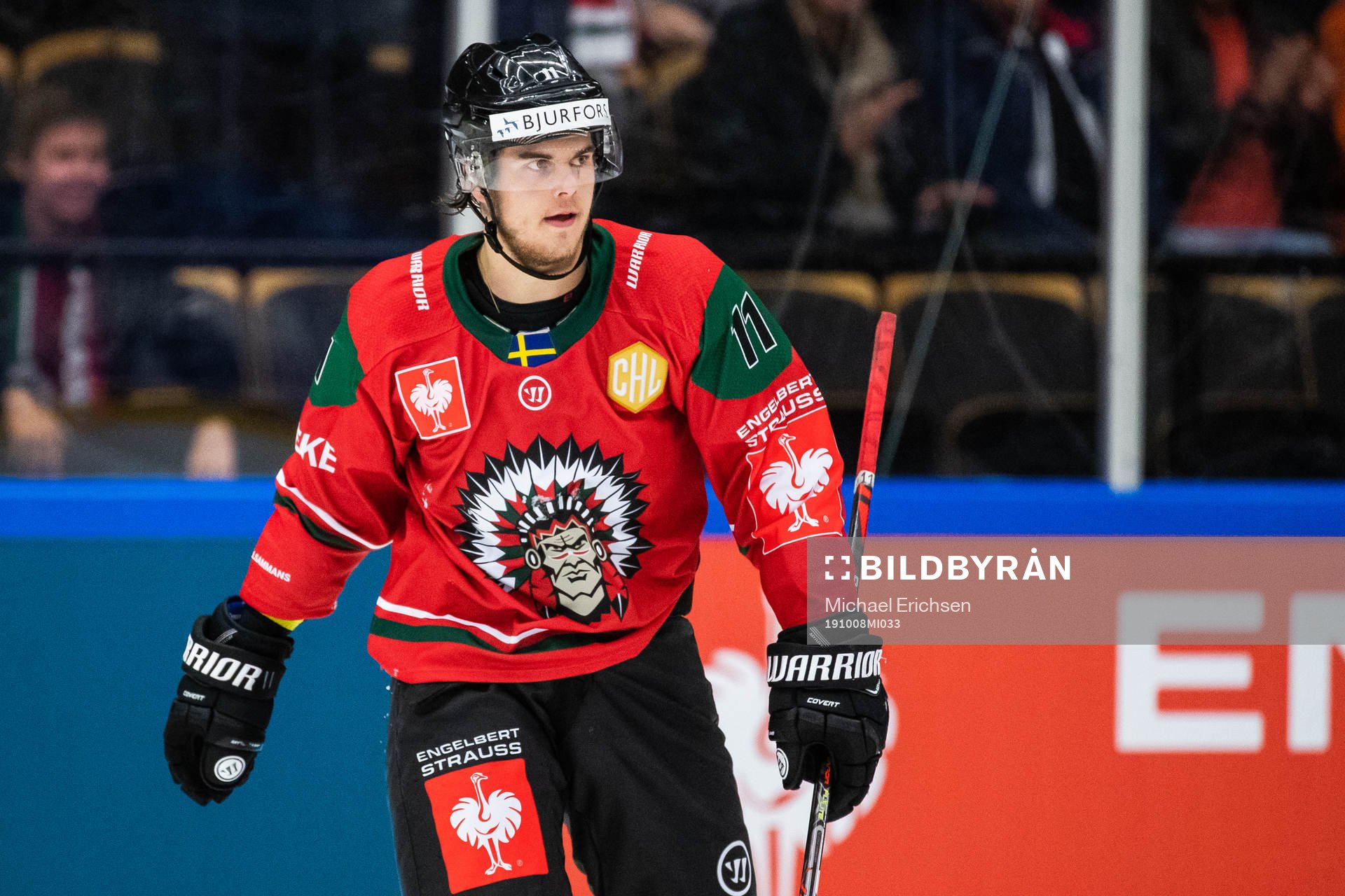 Samuel Fagemo of Frölunda celebrates scoring 9-2