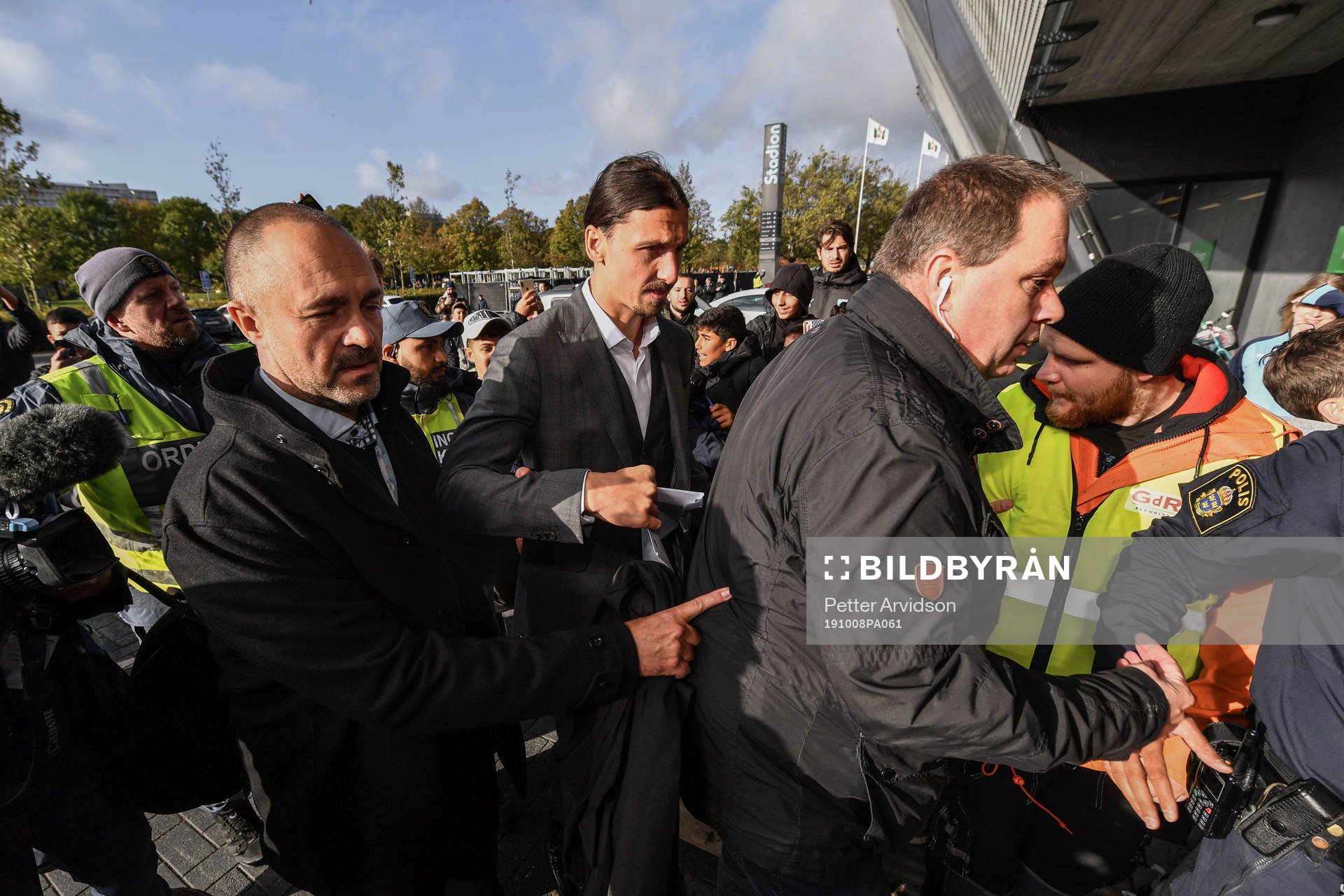 Zlatan Ibrahimovic after the revealing ceremony of his statue at Stadiontorget on October 8, 2019 in Malmö.