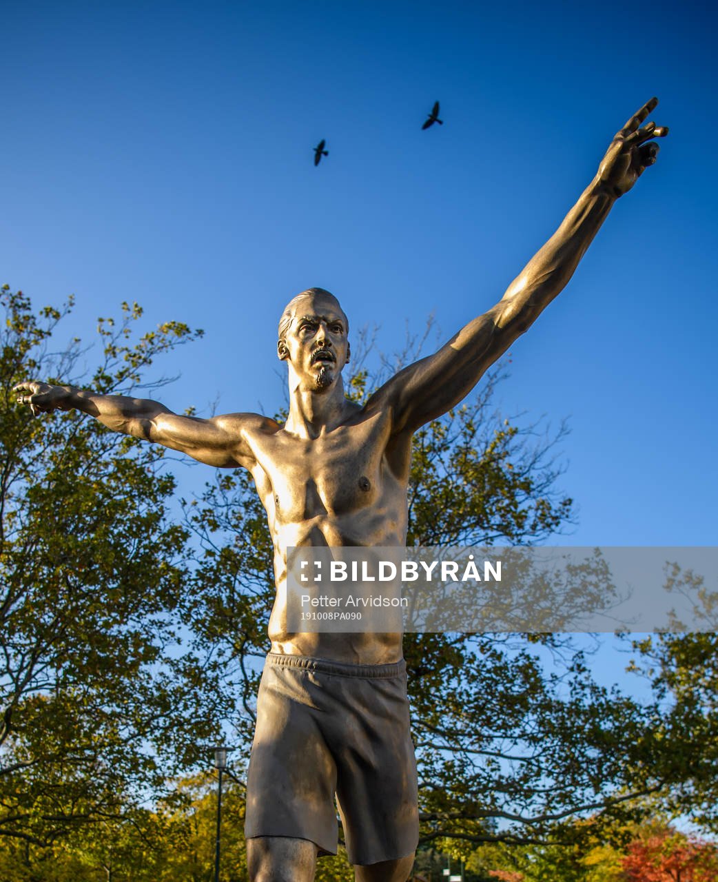 The statue of Zlatan Ibrahimovic