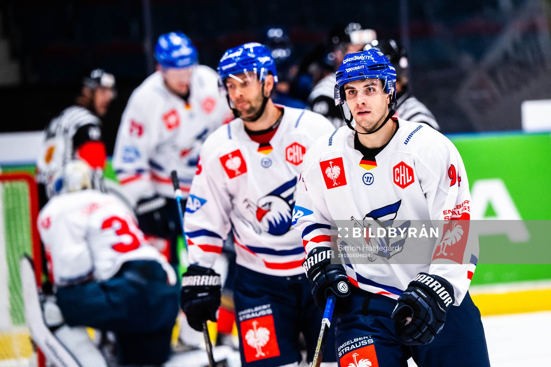 Phil Hungerecker of Adler Mannheim looks dejected