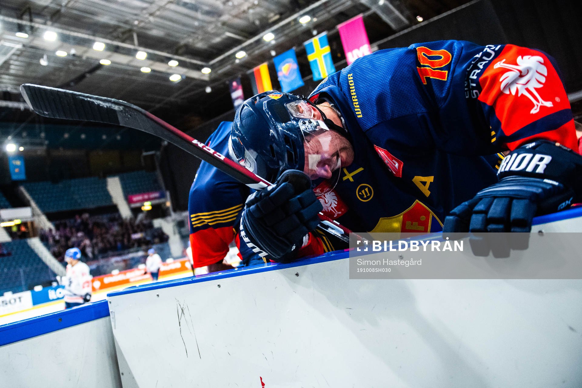 Niclas Bergfors of Djurgården in pain