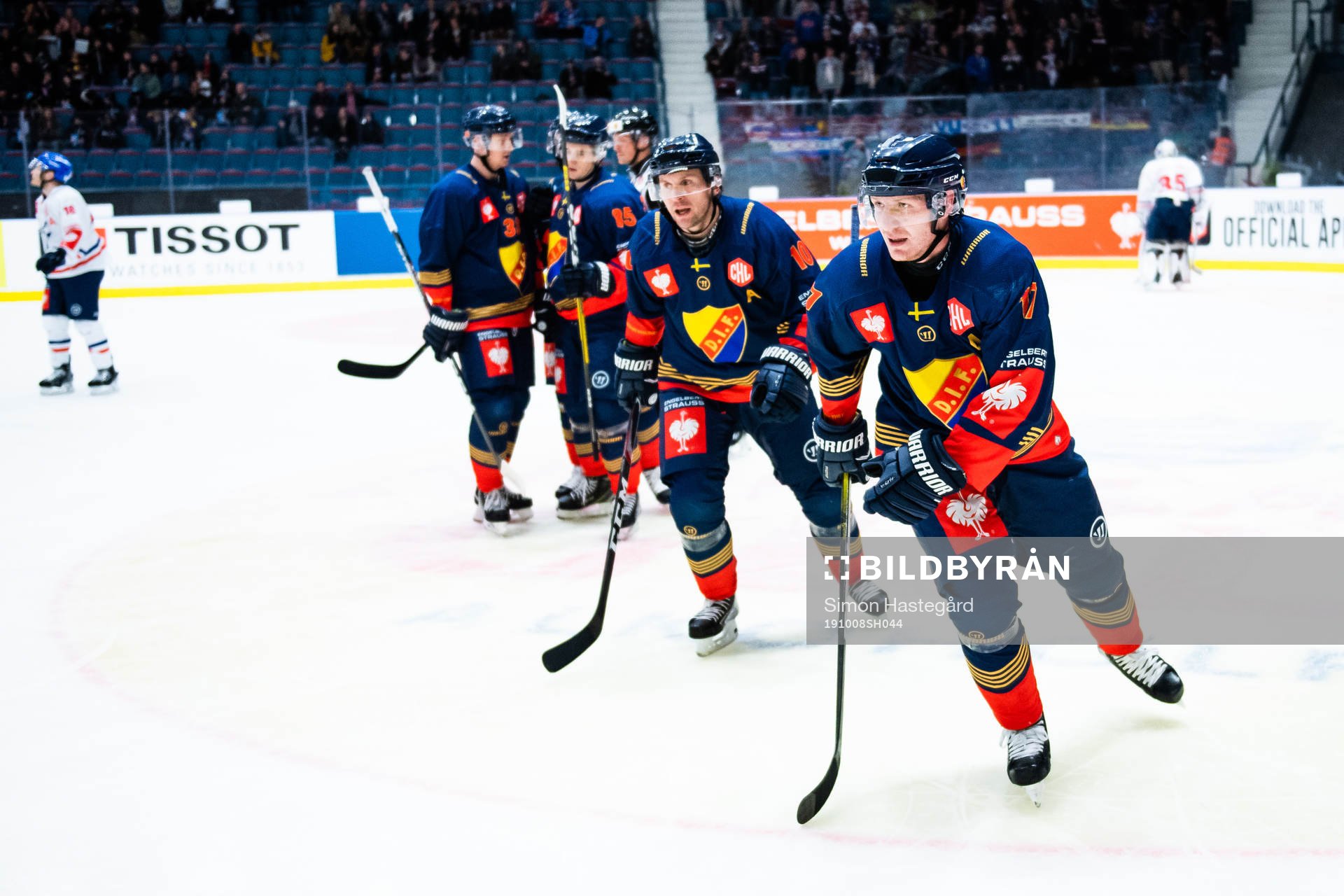 Henrik Eriksson of Djurgården celebrates the 4-1 goal