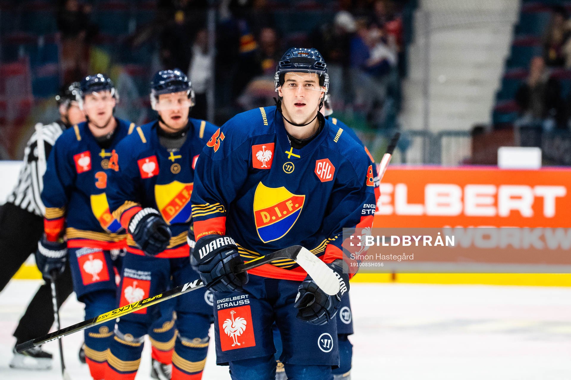 Michael Haga of Djurgården celebrates the 5-3 goal