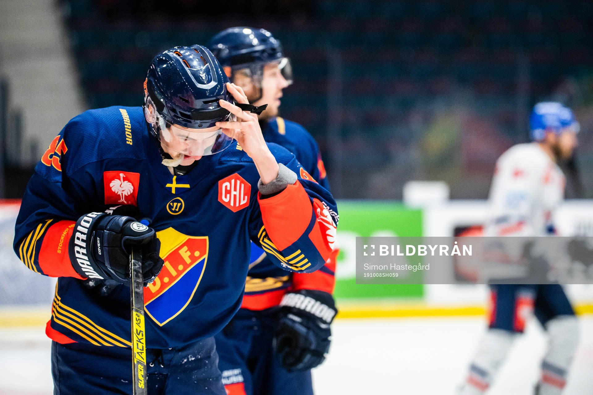 Michael Haga of Djurgården in pain