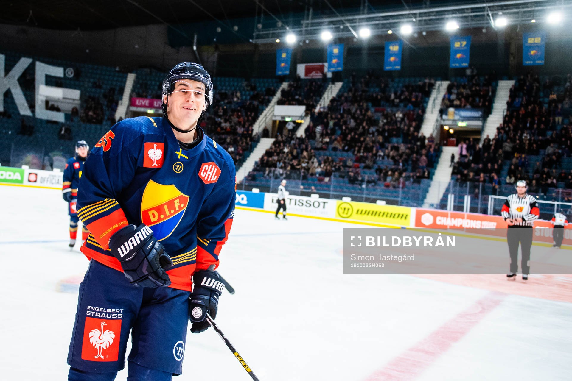 Michael Haga of Djurgården celebrates the 5-3 goal