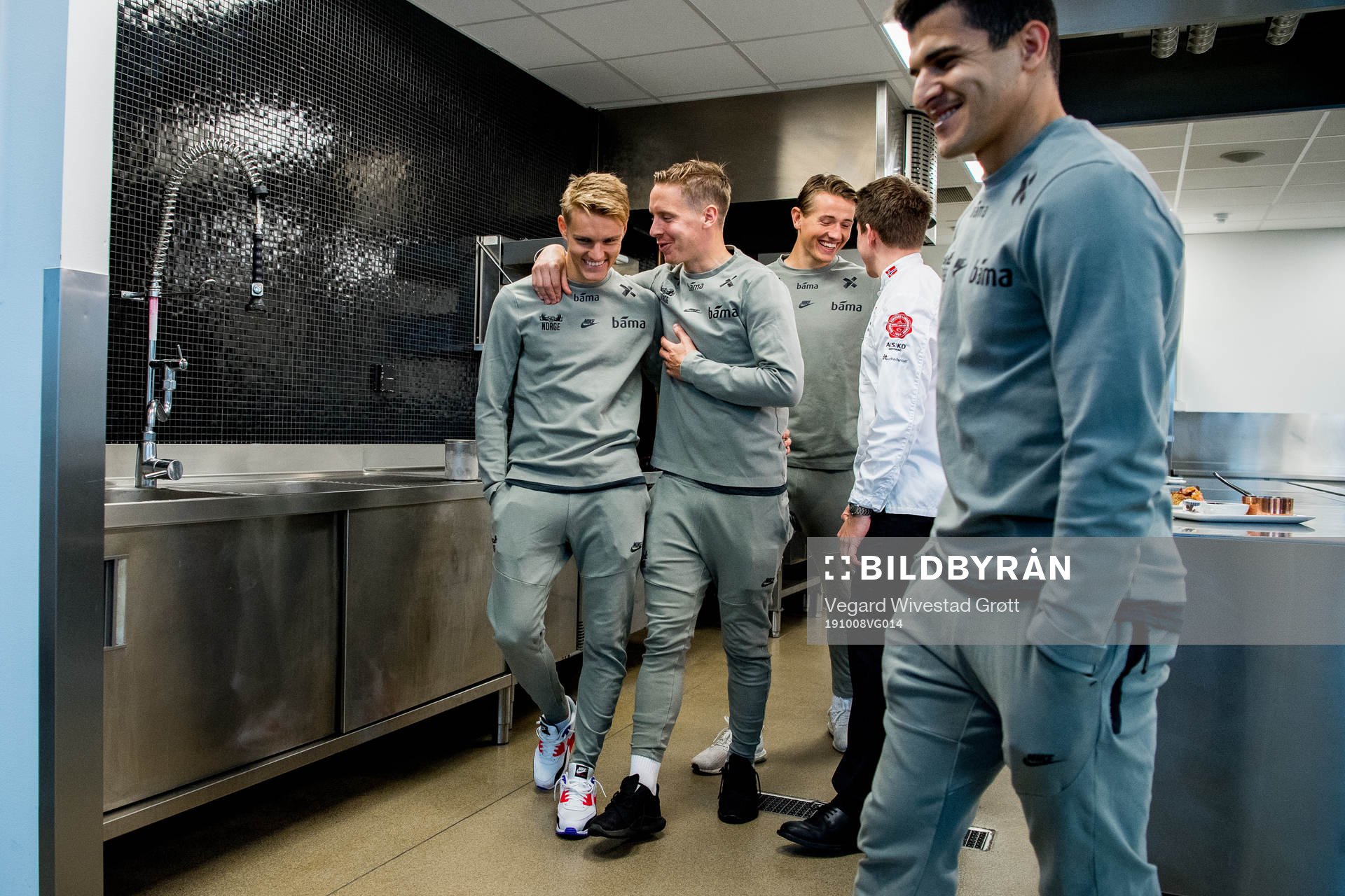 Martin Ødegaard and Stefan Johansen of Norway