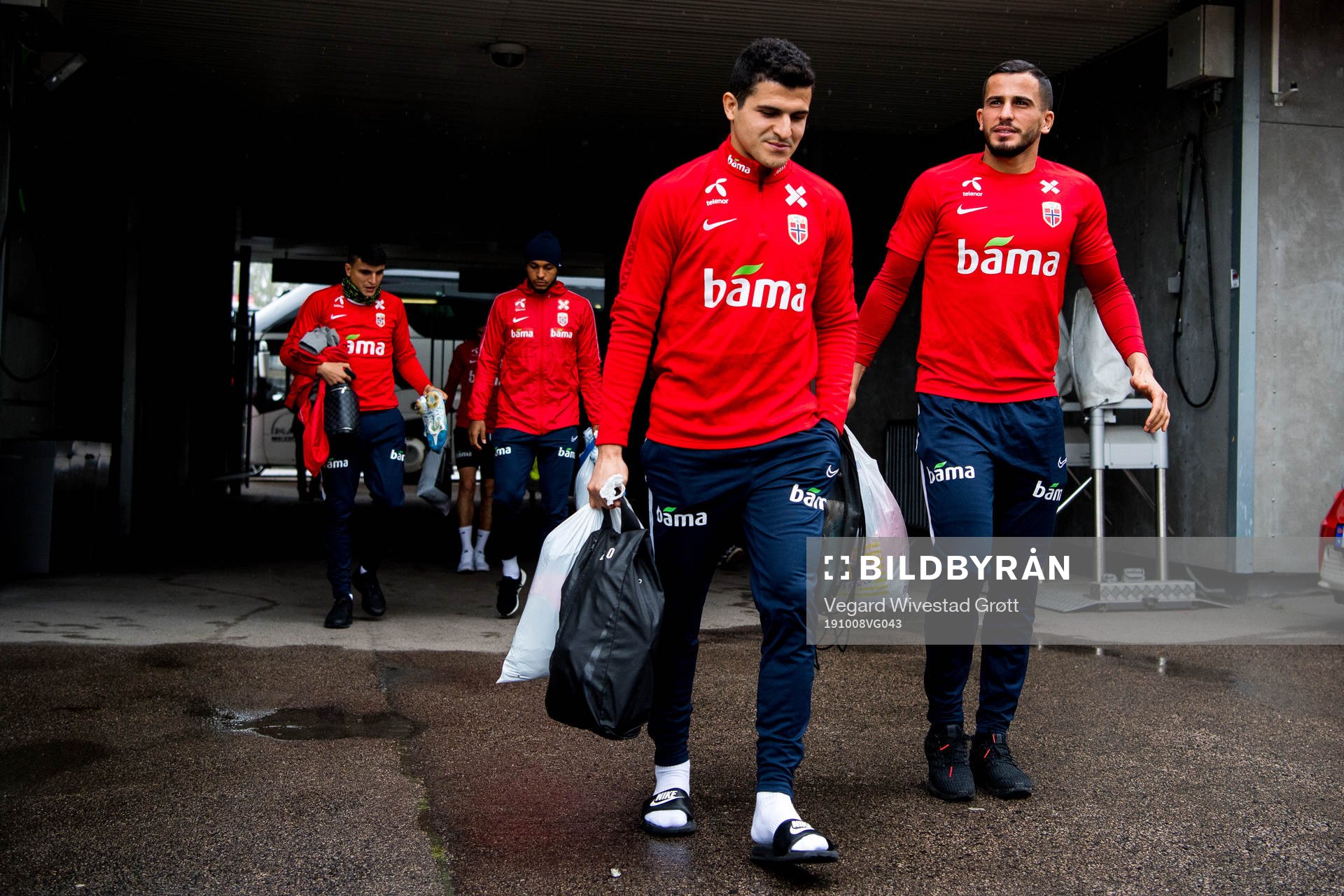 Tarik Elyounoussi and Omar Elabdellaoui of Norway