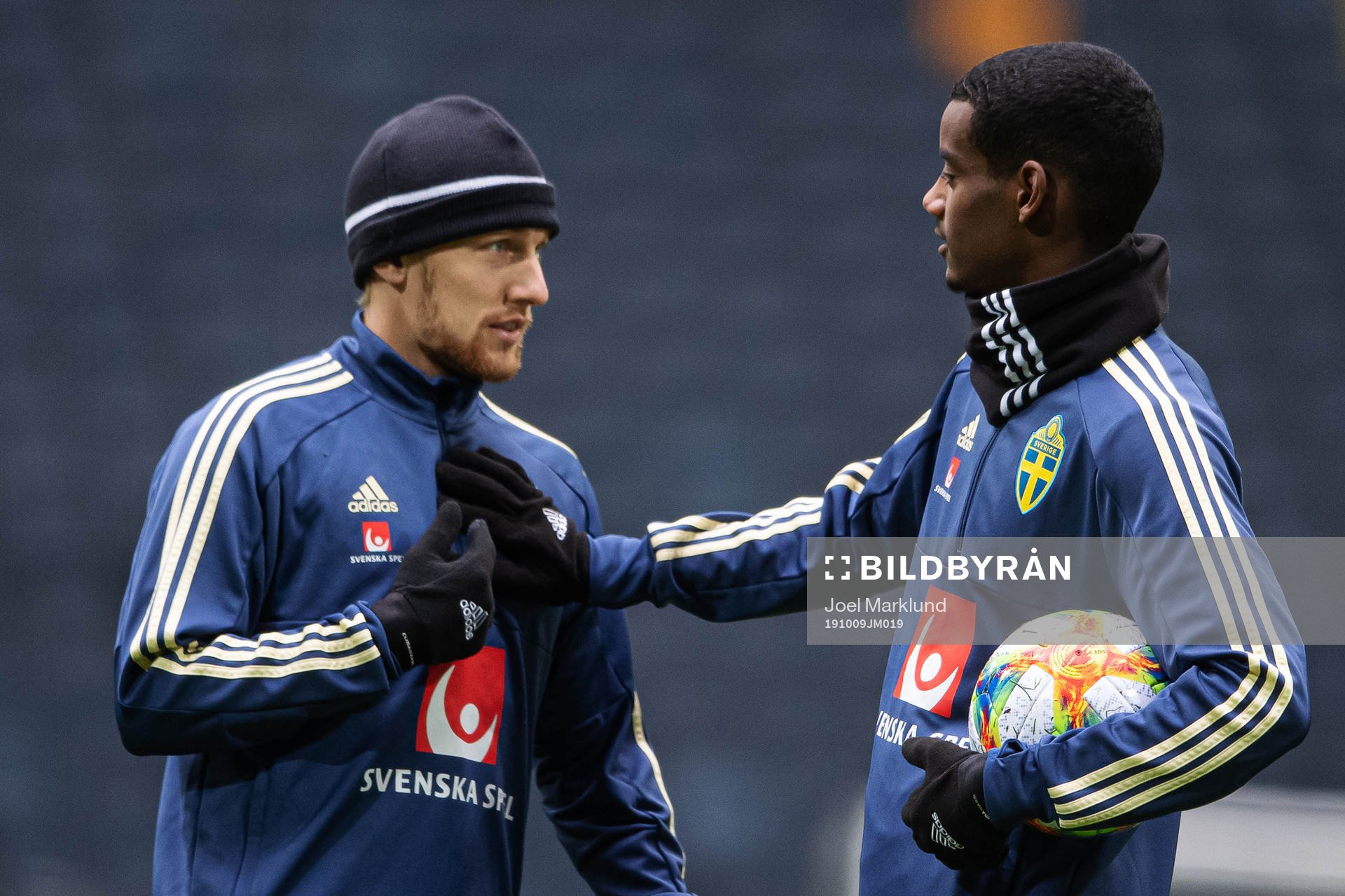 Emil Forsberg and Alexander Isak of the Swedish national