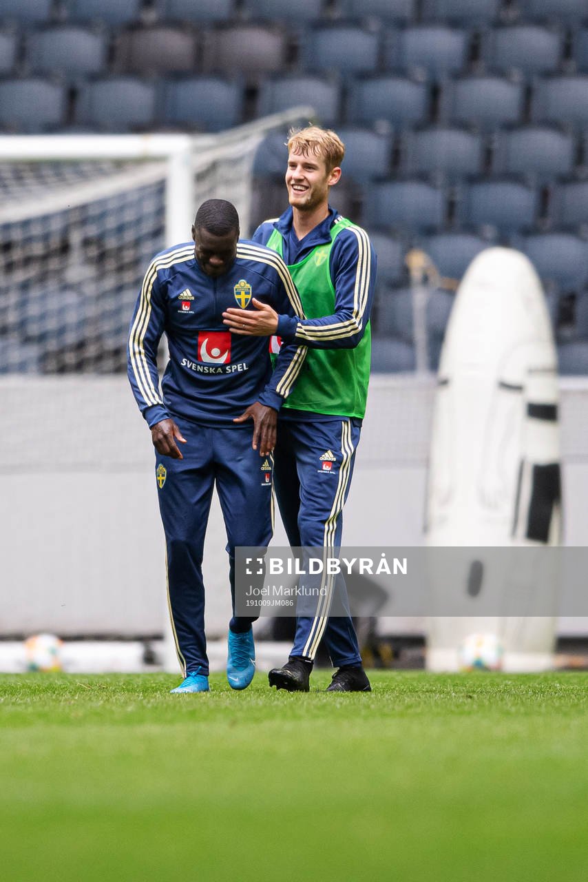 Ken Sema and Filip Helander of the Swedish national