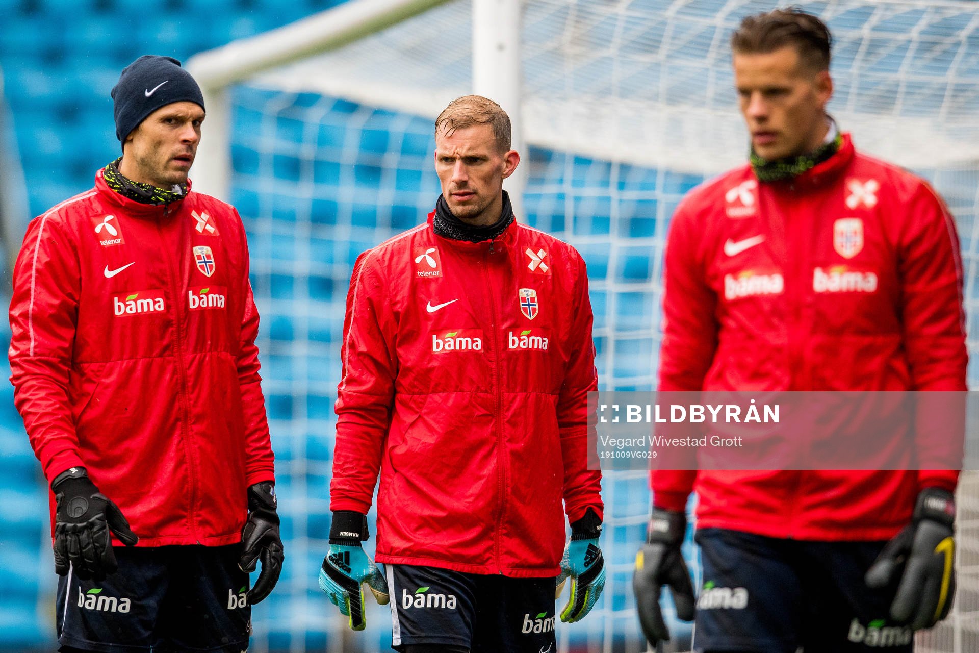 Goalkeepers Rune Almenning Jarstein, André Hansen and