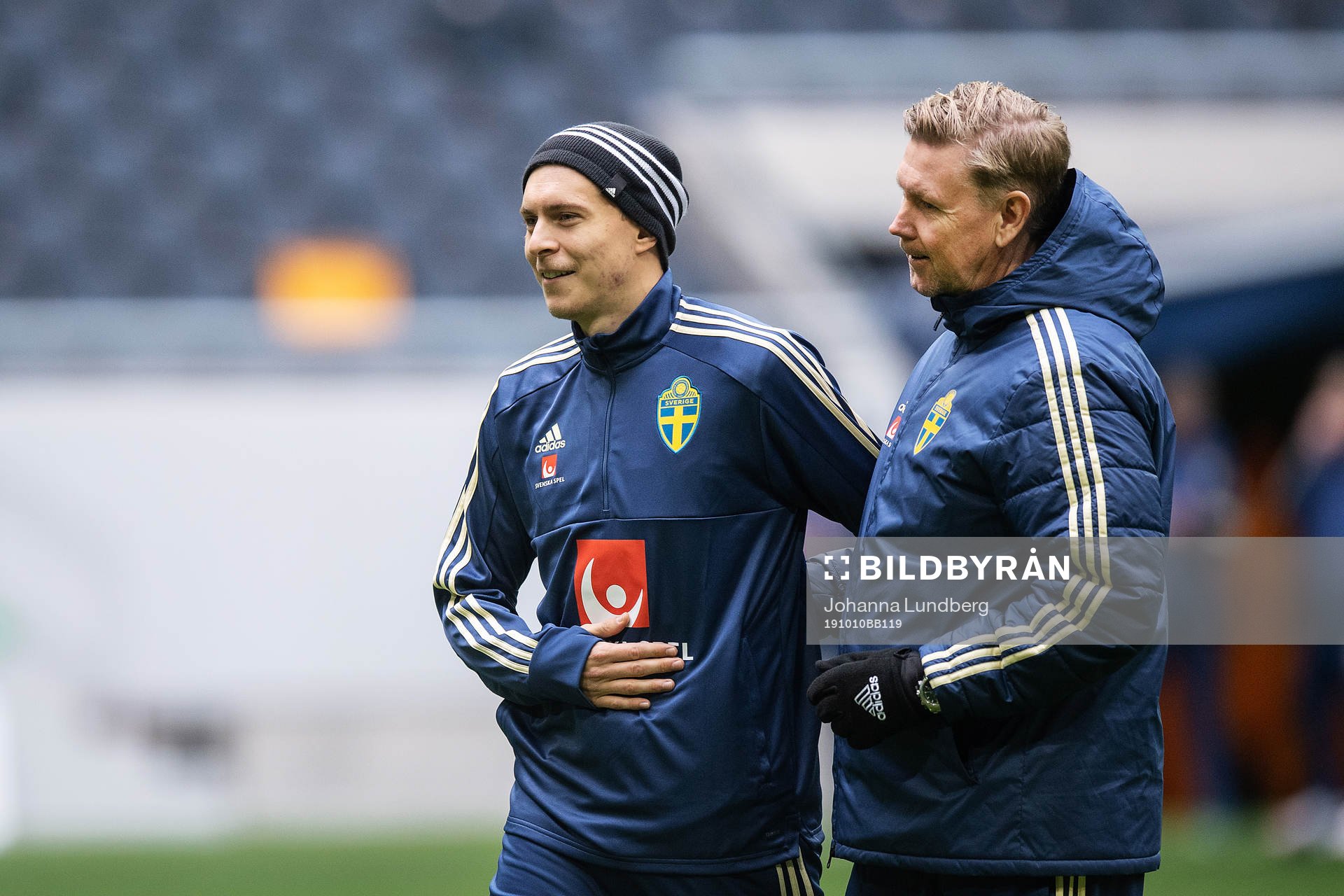 Victor Nilsson Lindelöf and assistant coach Peter