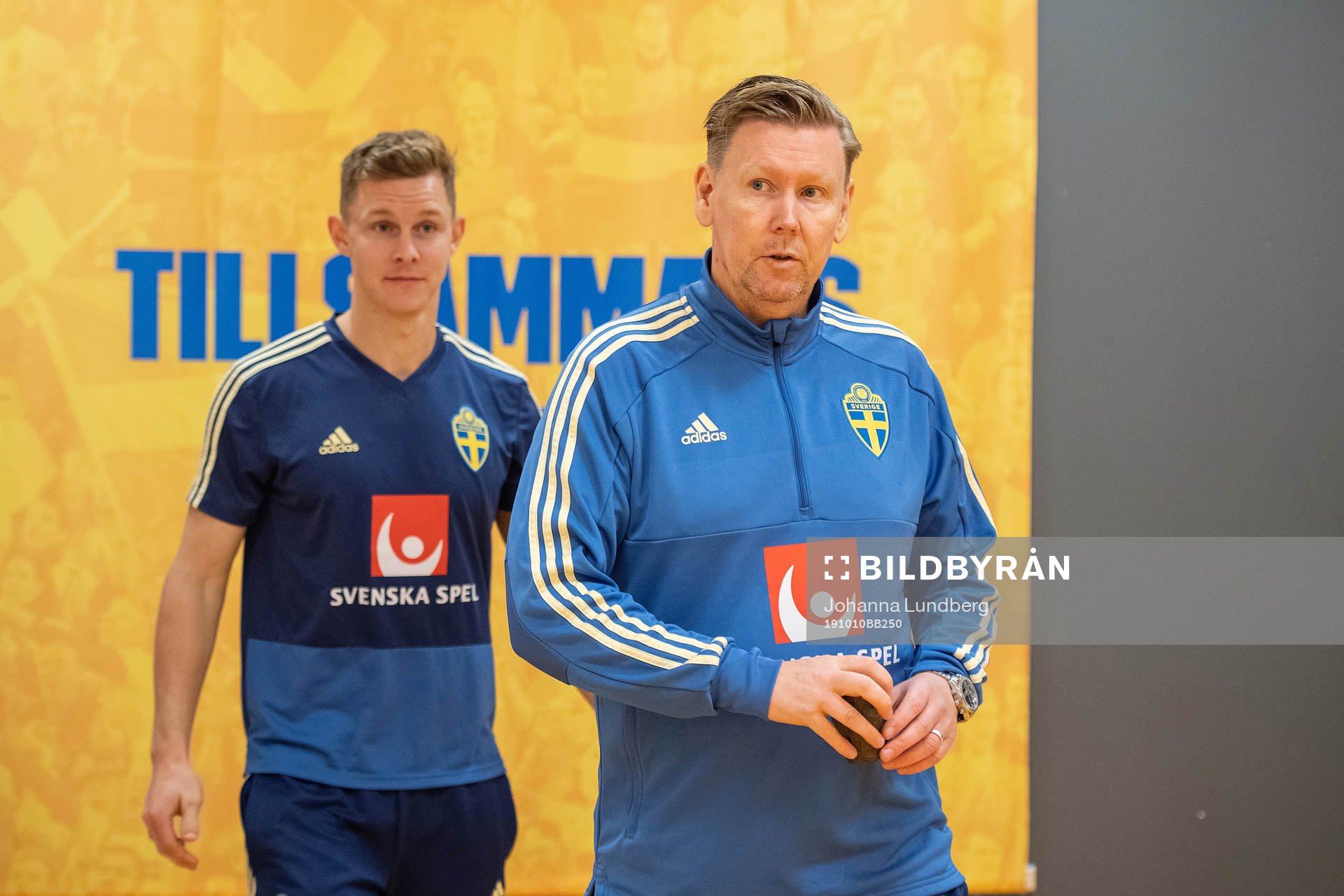 Emil Krafth and assistant coach Peter Wettergren of the