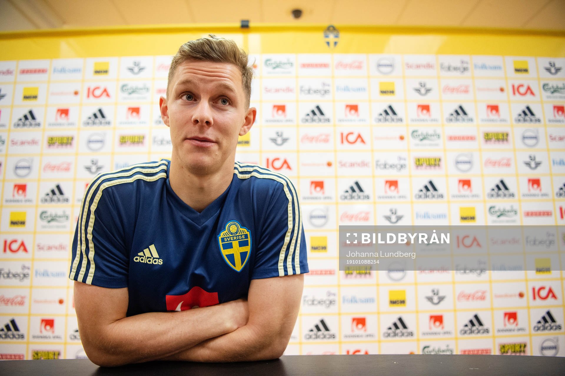 Emil Krafth of the Swedish national football team