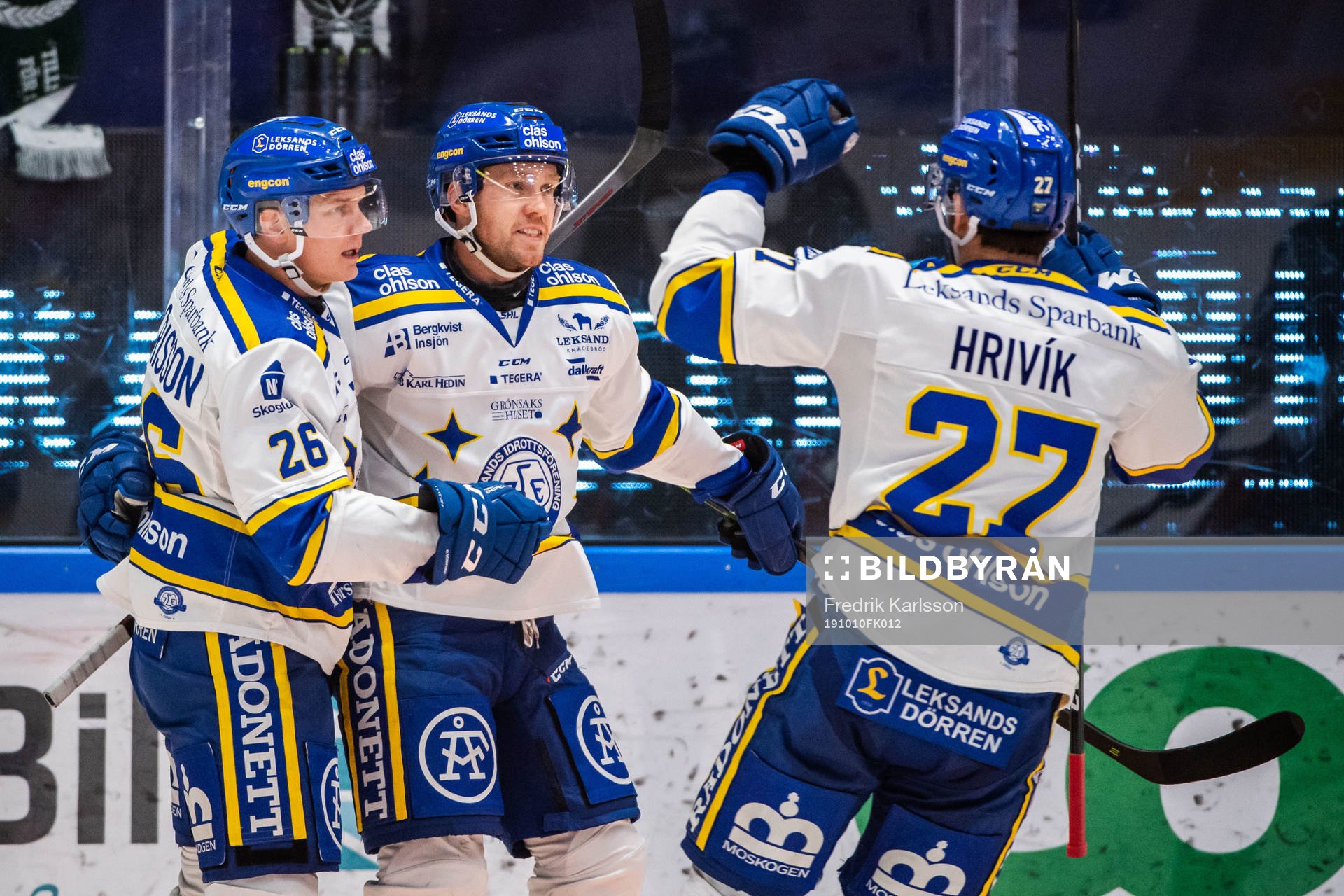 Leksands Patrik Zackrisson och Linus Persson jublar