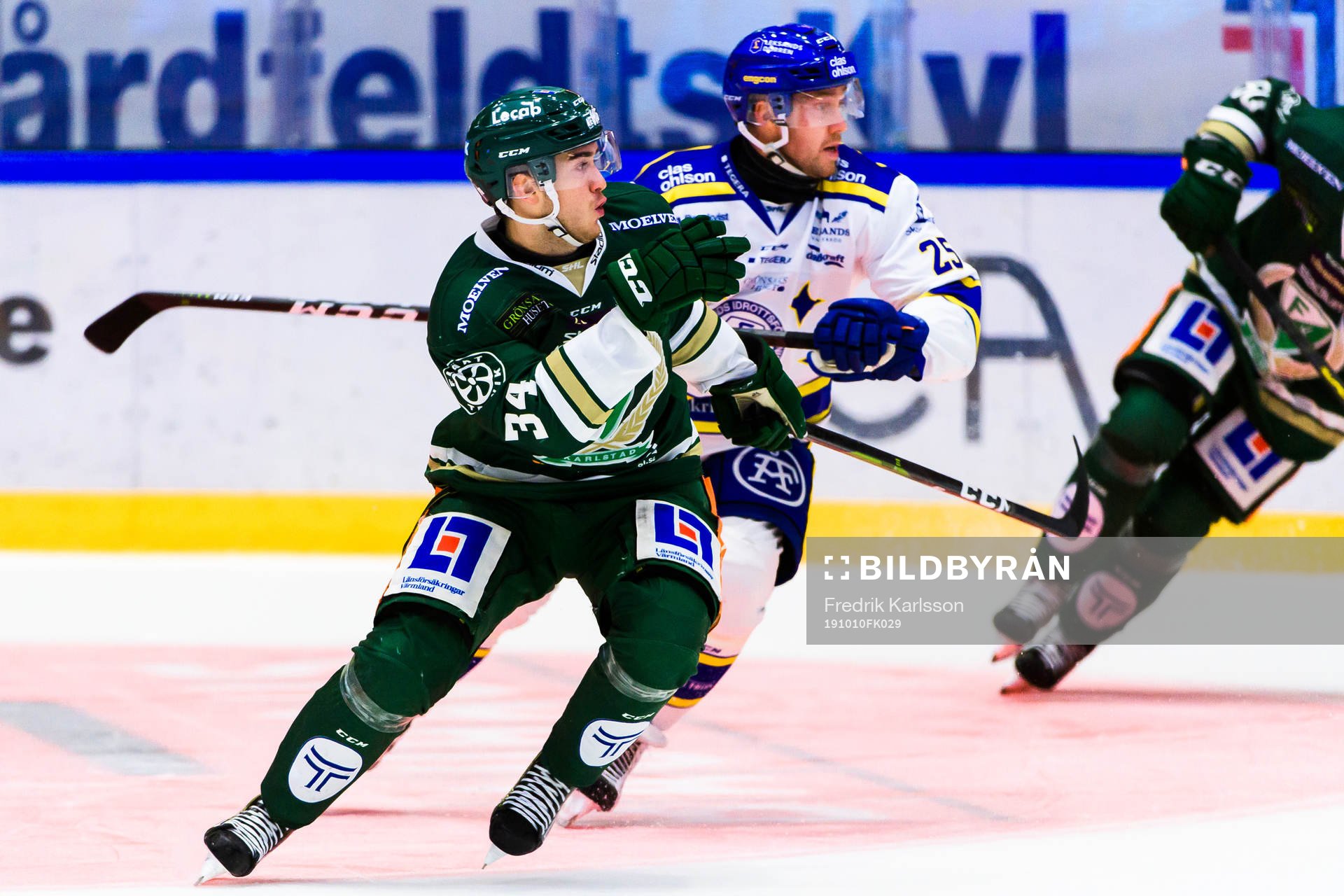 Färjestads Michael Lindqvist och Leksands Linus Persson