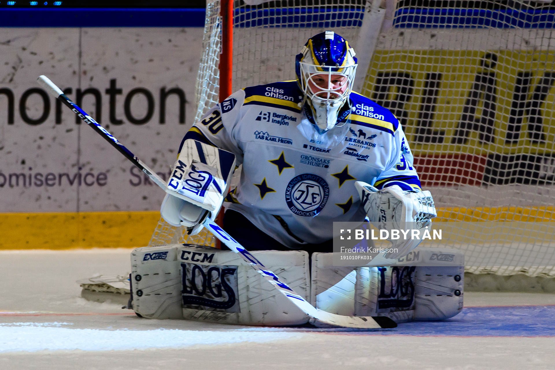 Leksands målvakt Janne Juvonen deppar