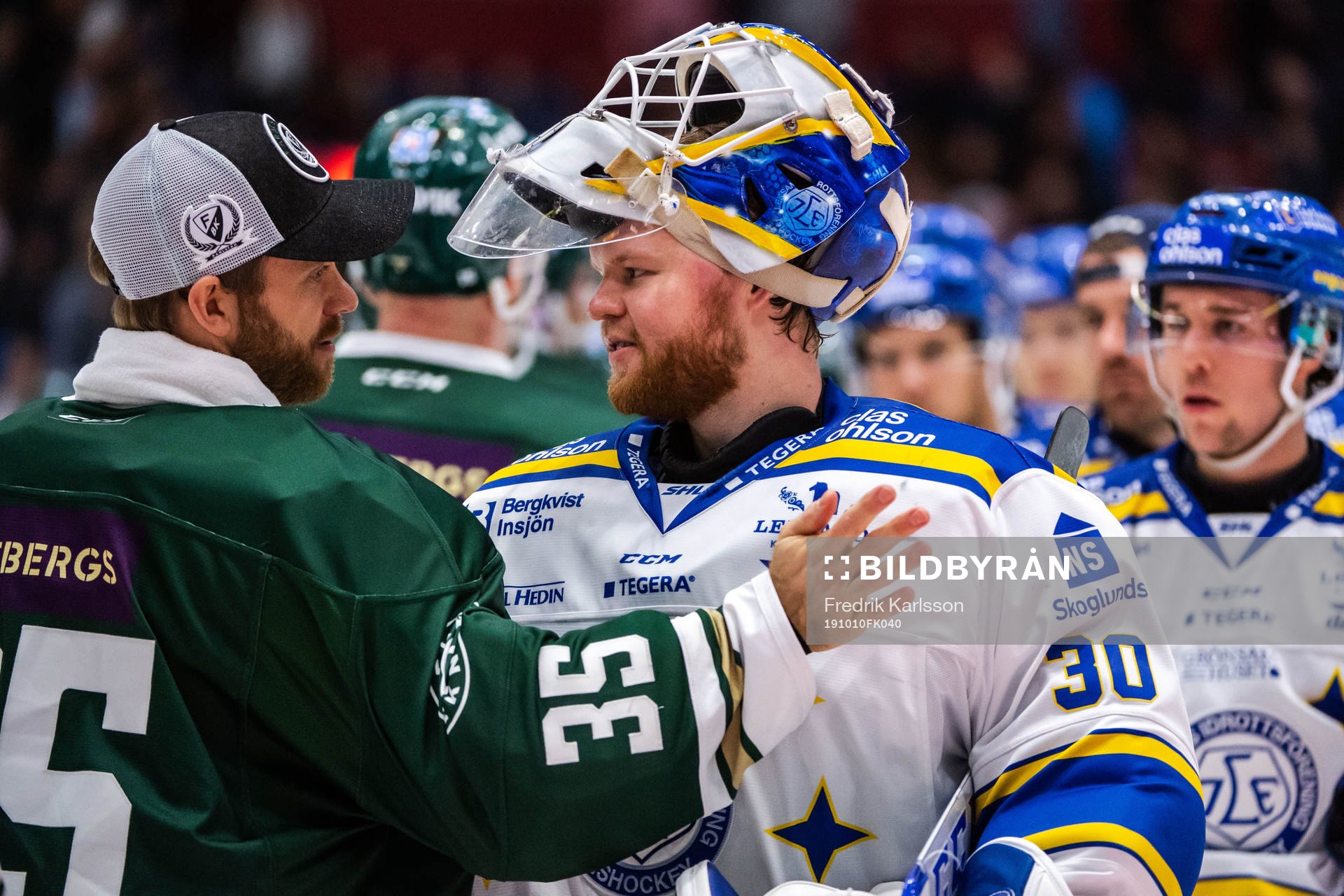 Leksands målvakt Janne Juvonen deppar