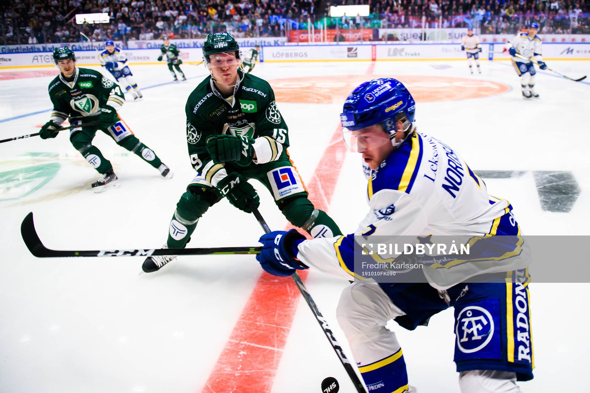 Färjestads Gustav Rydahl och Leksands Lucas Nordsäter